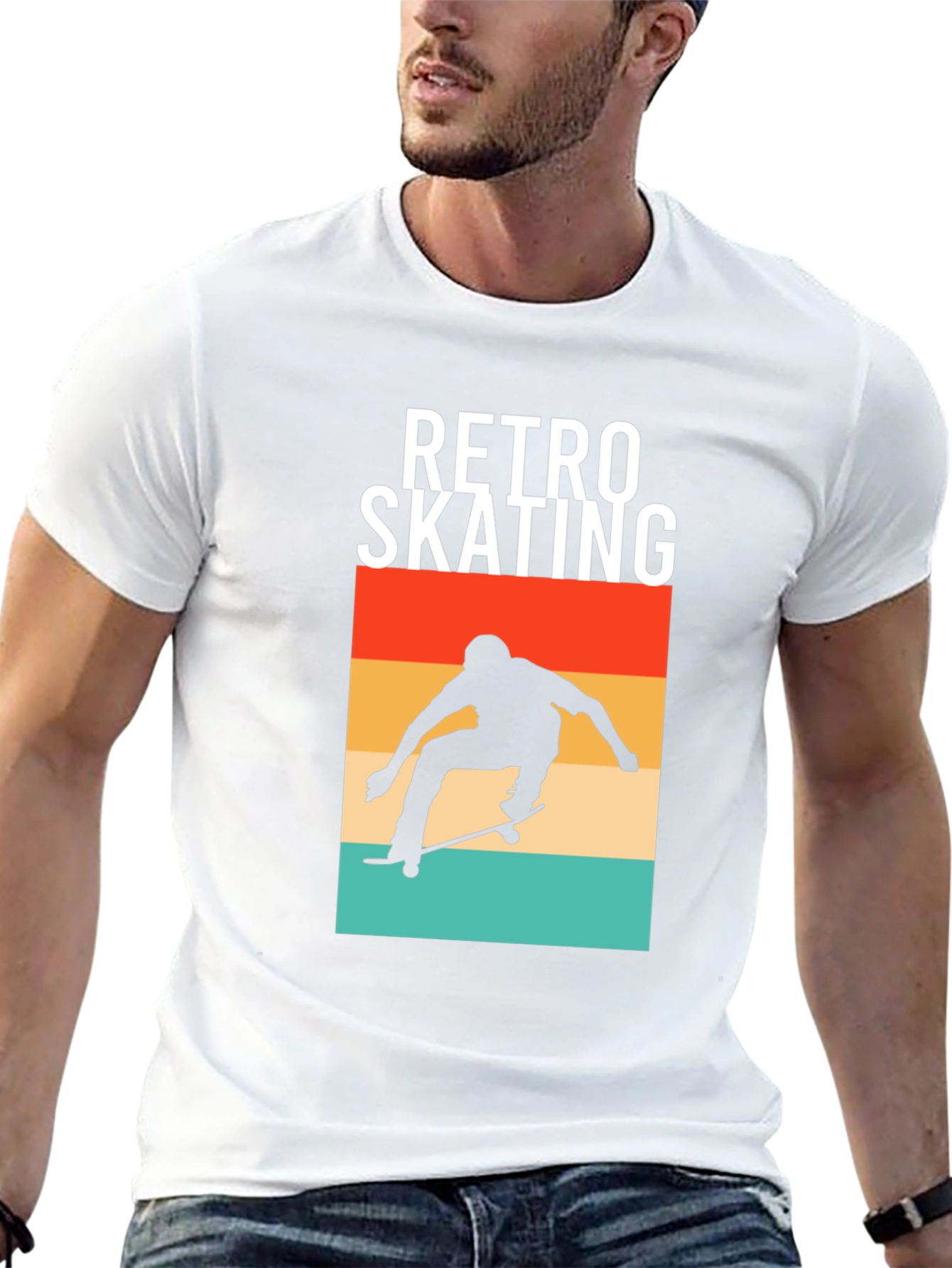 Retro Skating T-Shirt - Classic Skateboard Design