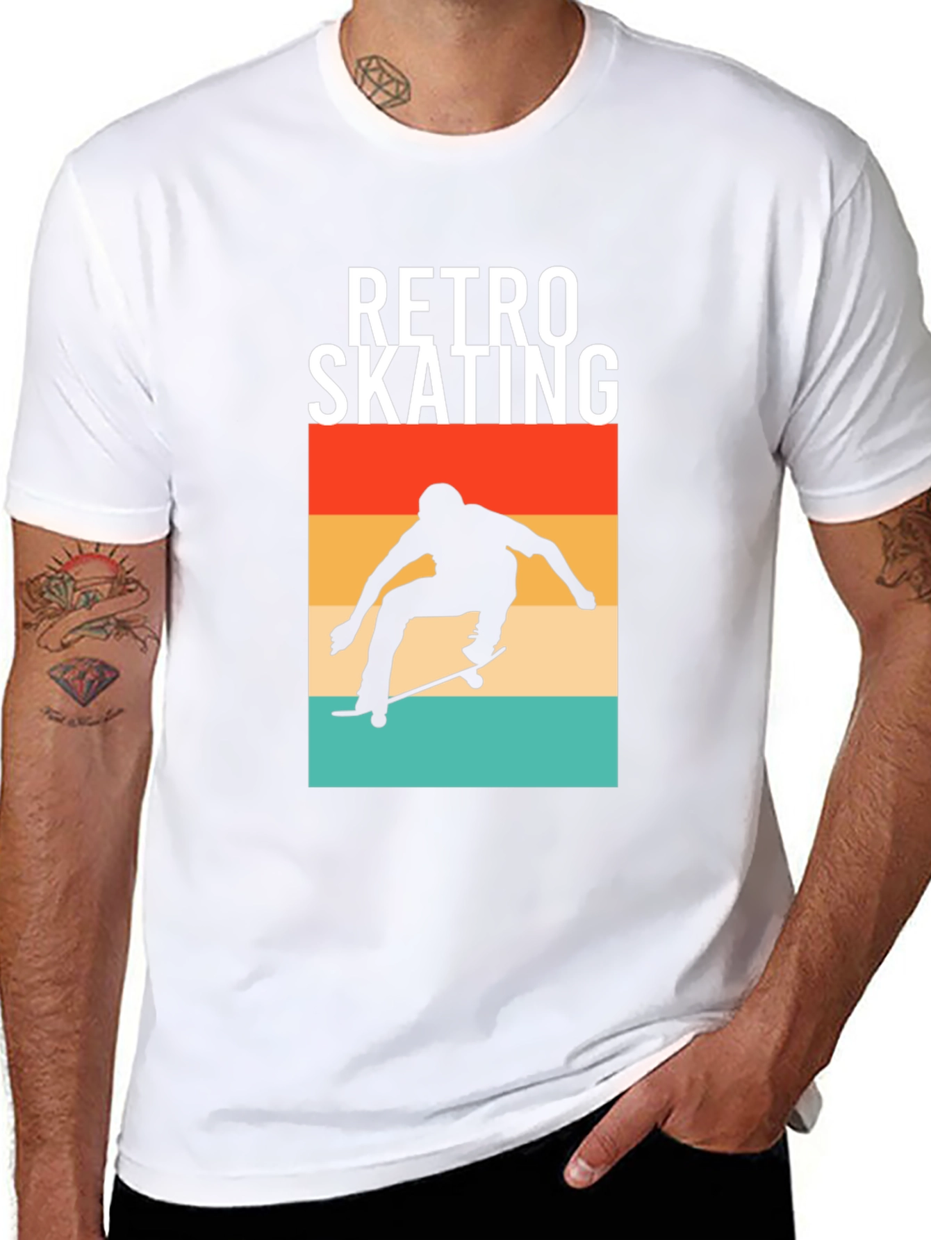 Retro Skating T-Shirt - Classic Skateboard Design
