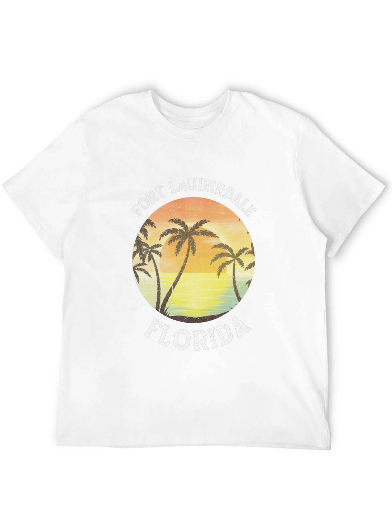 Fort Lauderdale Florida Palm Tree Black T-Shirt