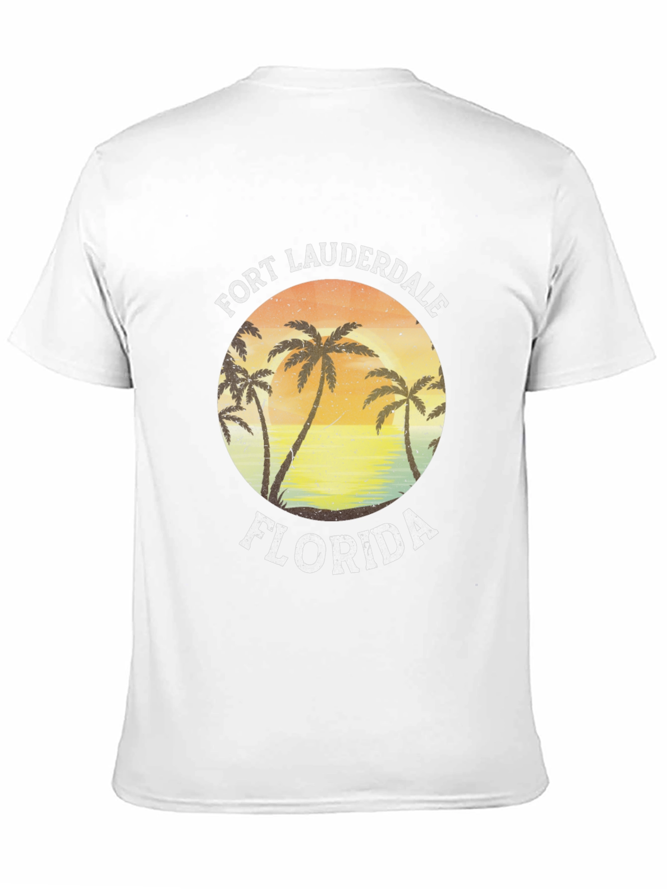 Fort Lauderdale Florida Palm Tree Black T-Shirt