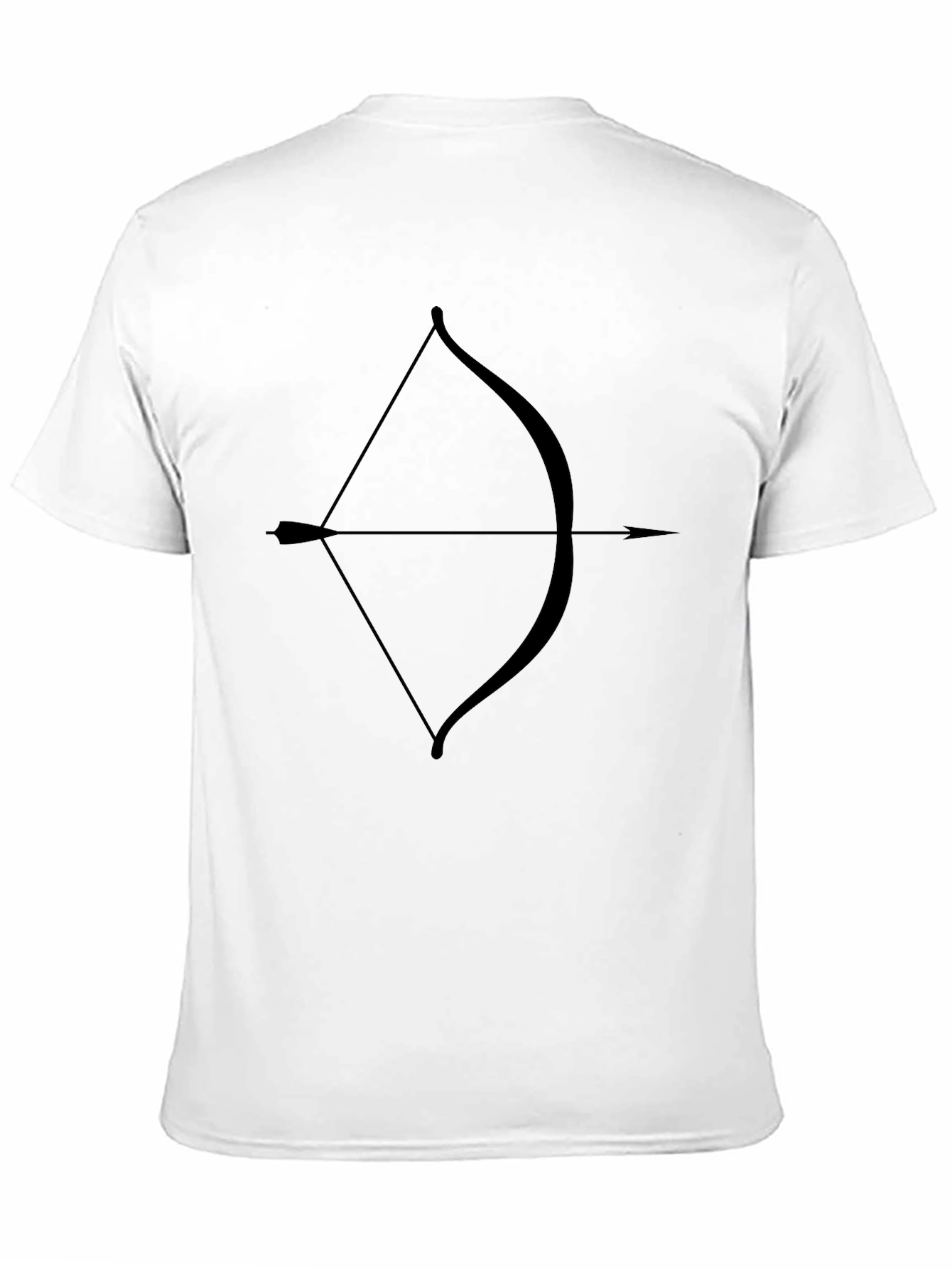 Archery Bow and Arrow Graphic Black T-Shirt