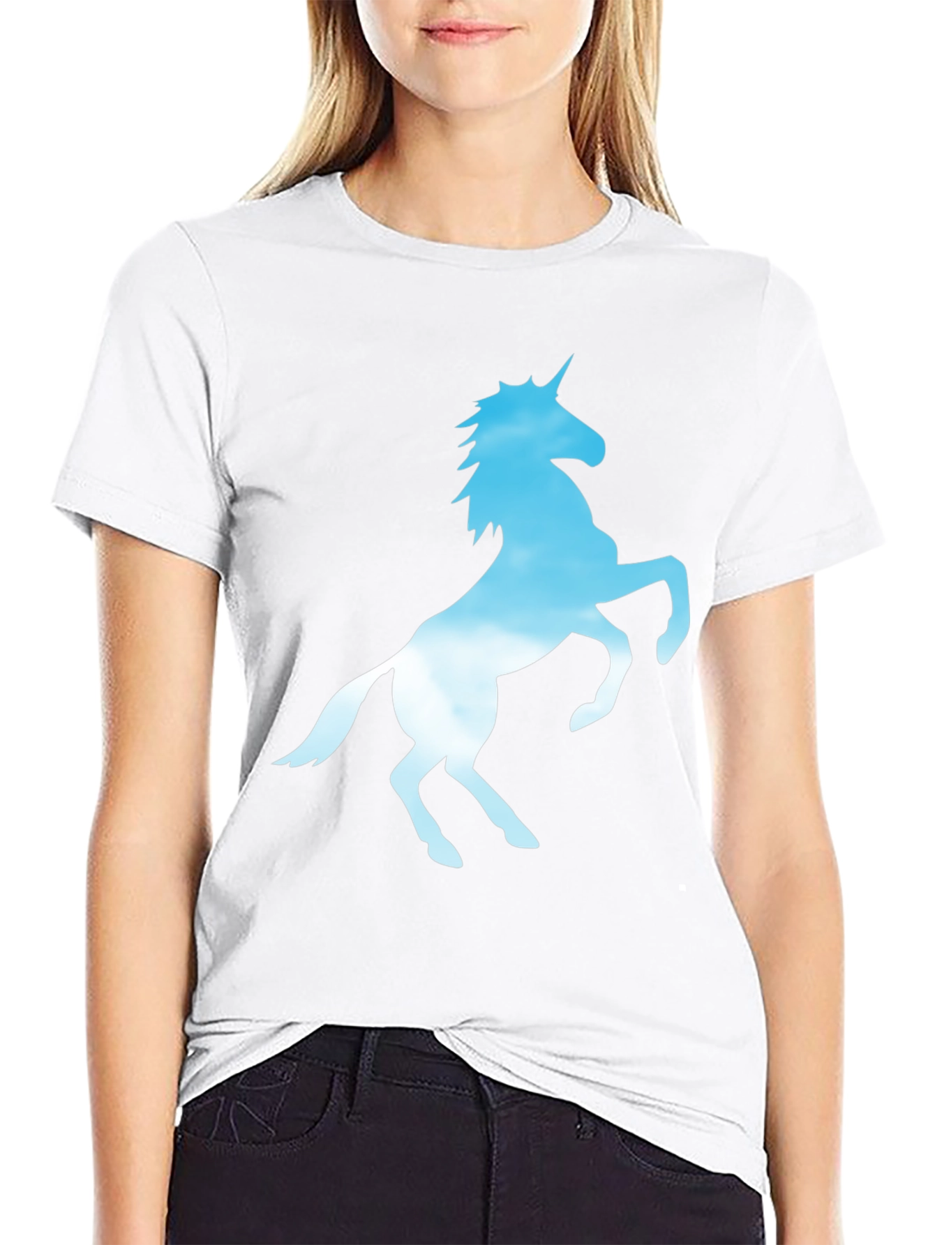 Unicorn Silhouette Black T-Shirt