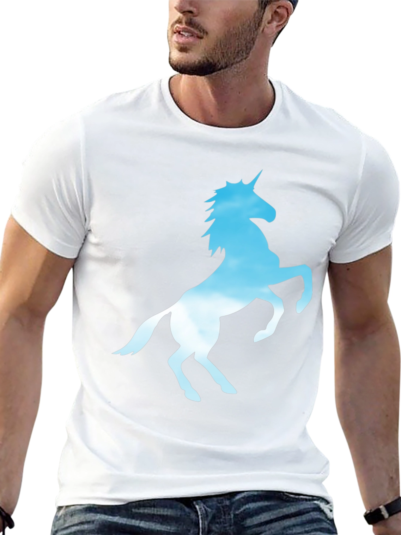 Unicorn Silhouette Black T-Shirt