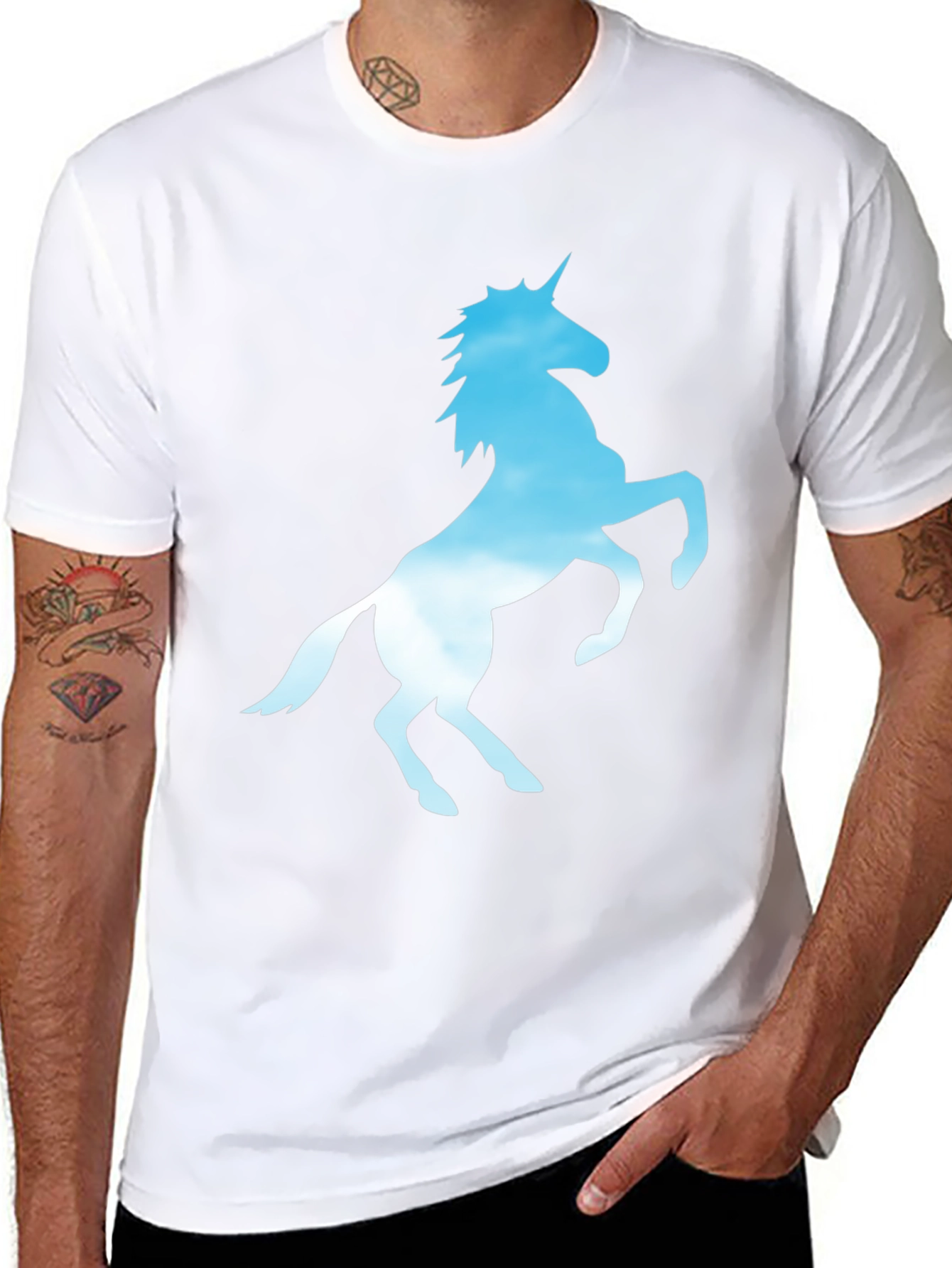 Unicorn Silhouette Black T-Shirt