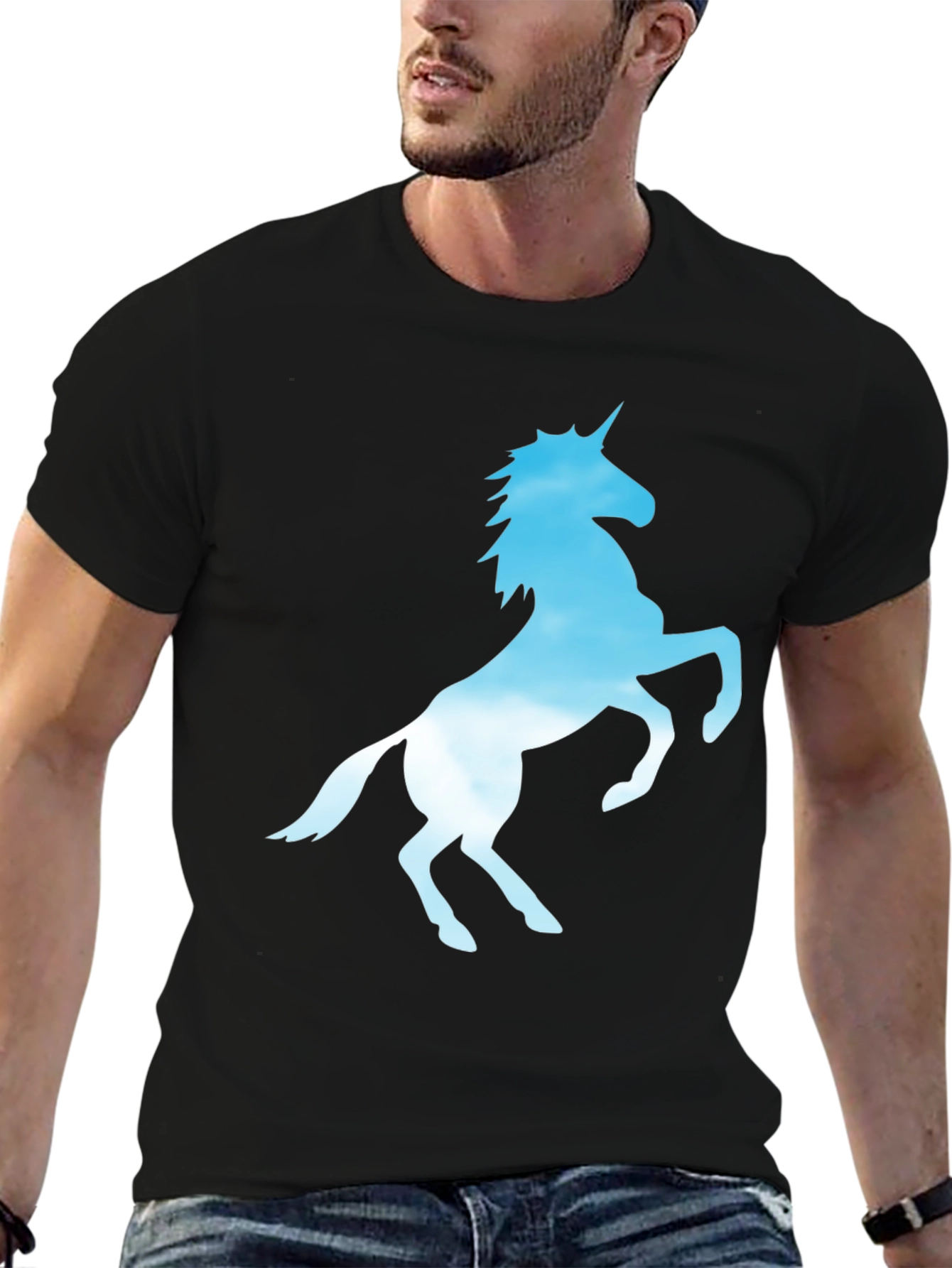 Unicorn Silhouette Black T-Shirt
