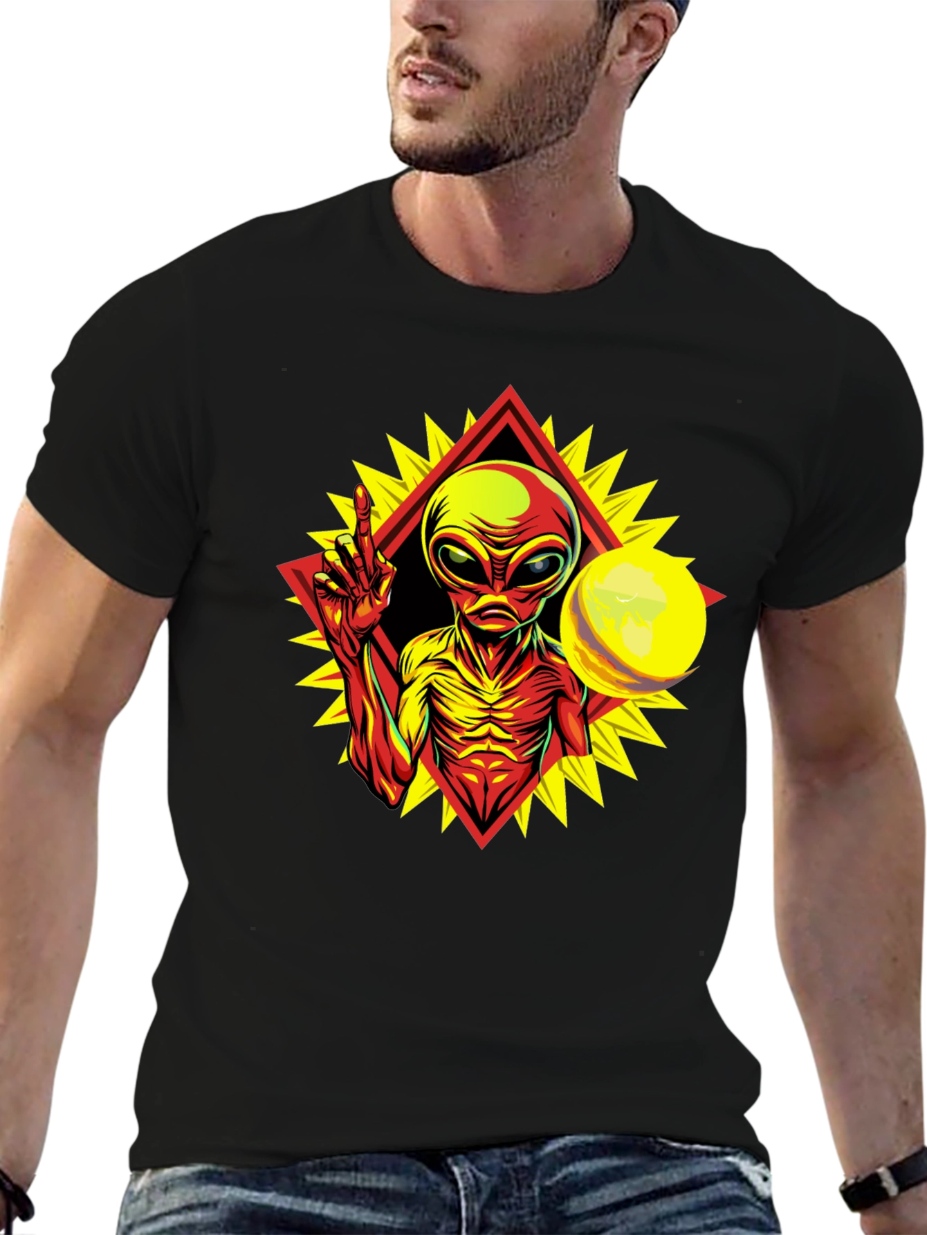 Alien Graphic Tee - Peace Among Worlds!