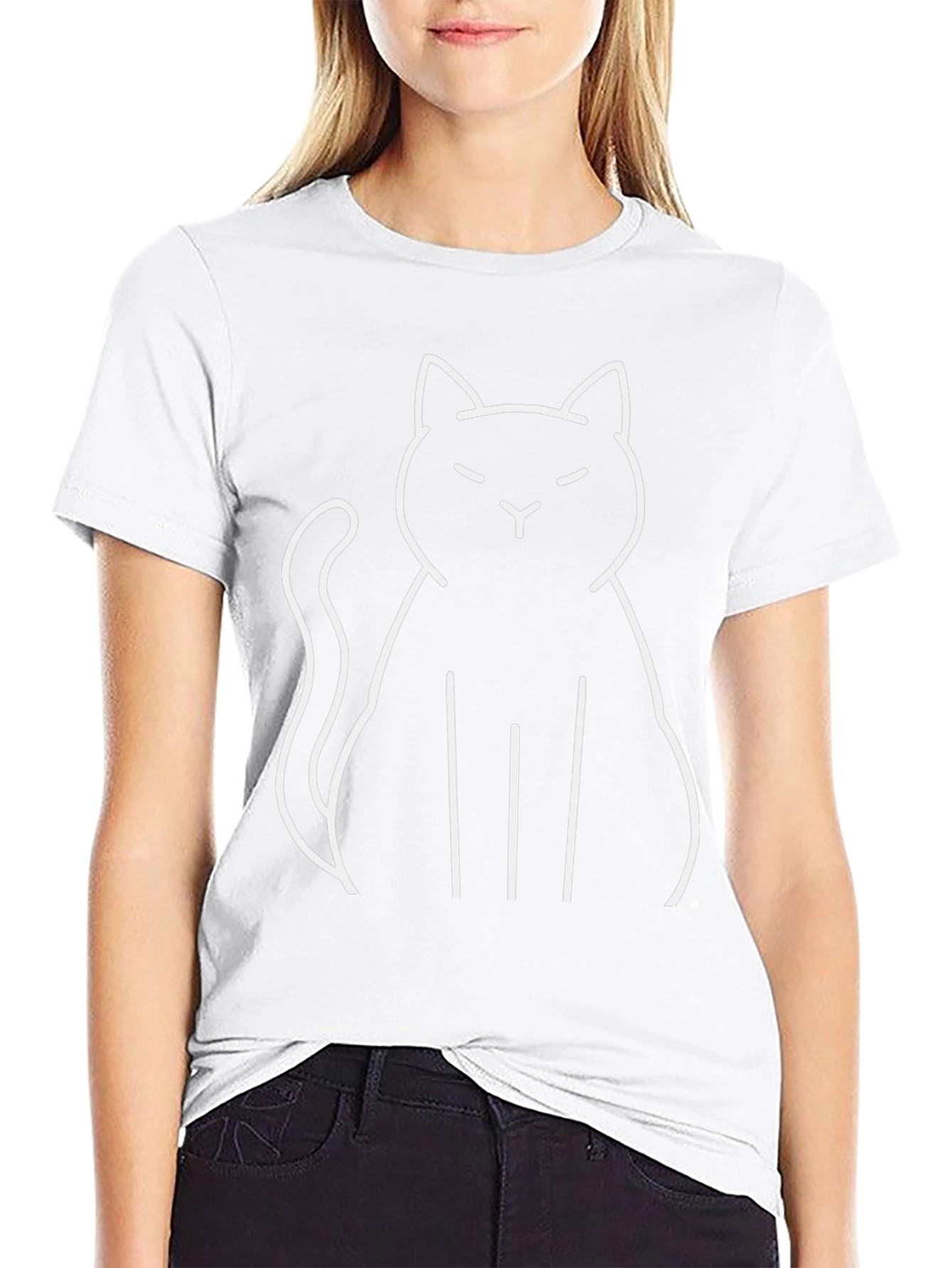 Cool Black Cat Graphic Tee