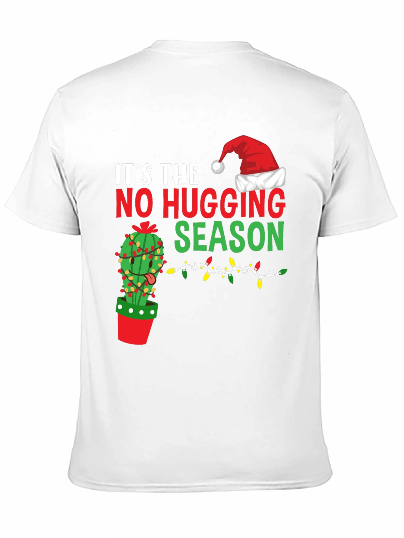 Funny No Hugging Season Cactus Christmas T-Shirt