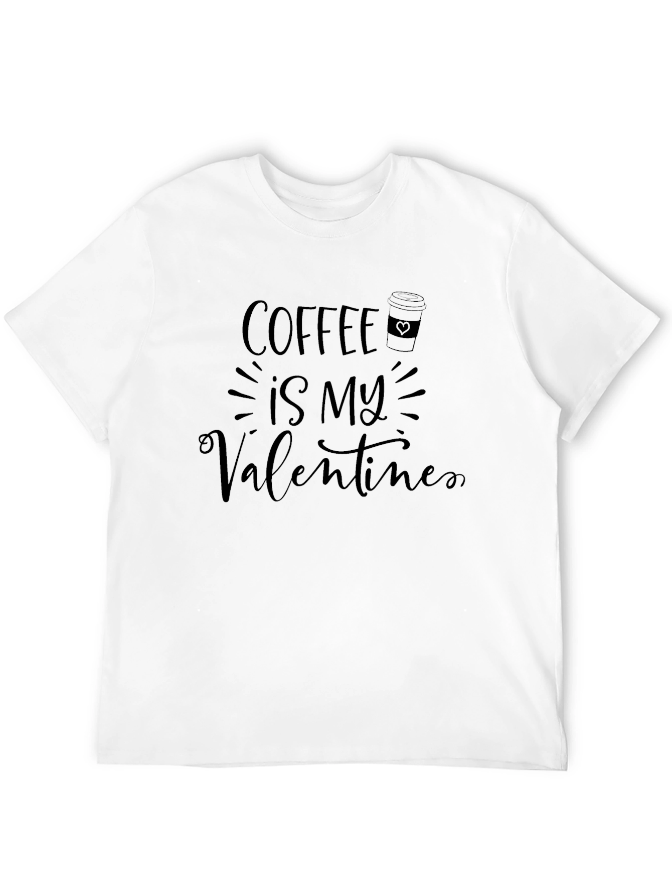 Coffee is My Valentine T-Shirt - Black