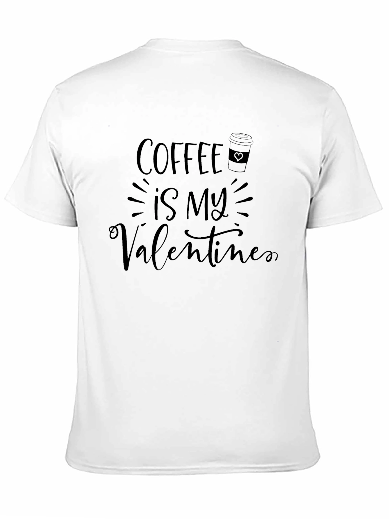 Coffee is My Valentine T-Shirt - Black