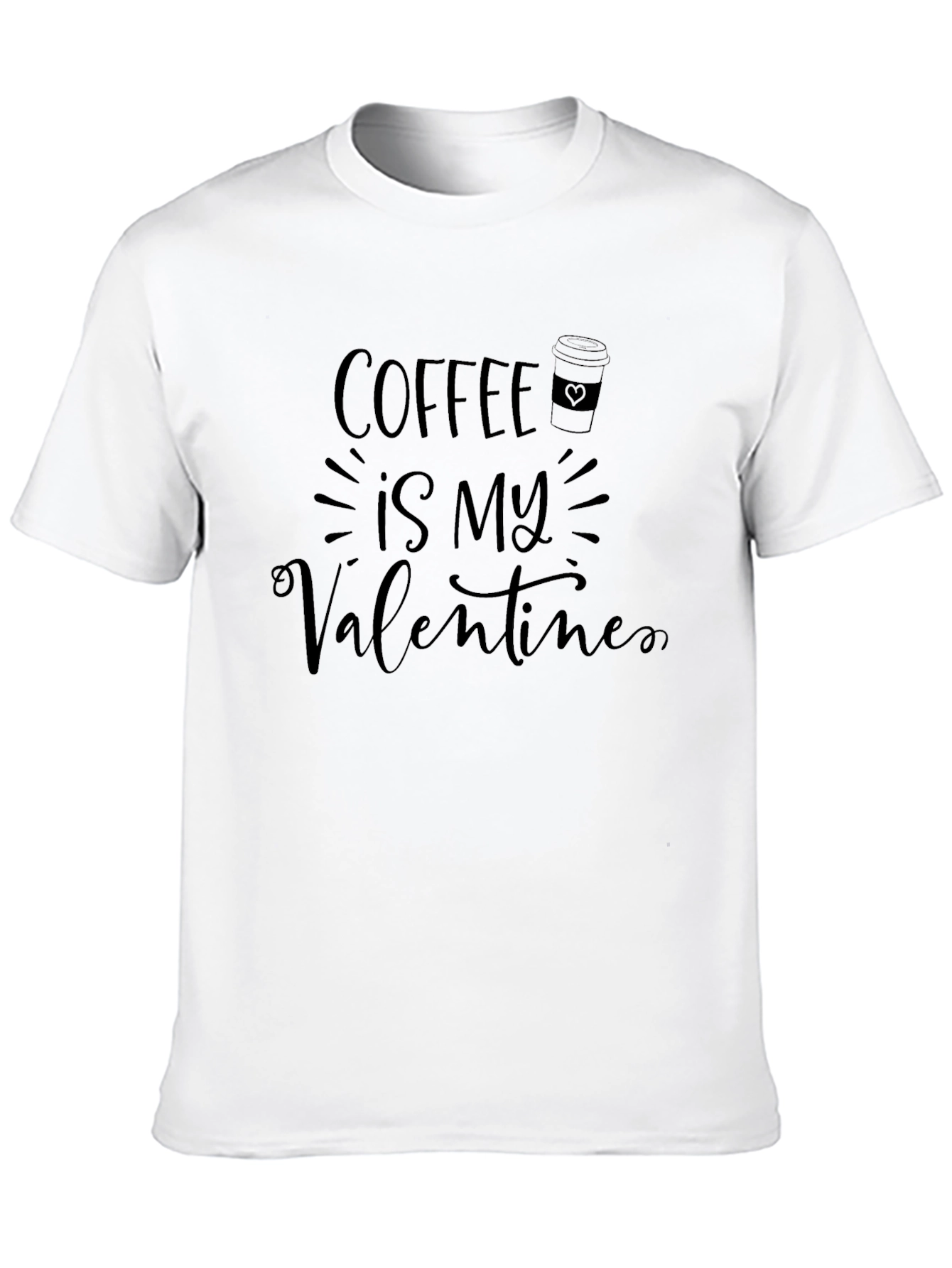 Coffee is My Valentine T-Shirt - Black