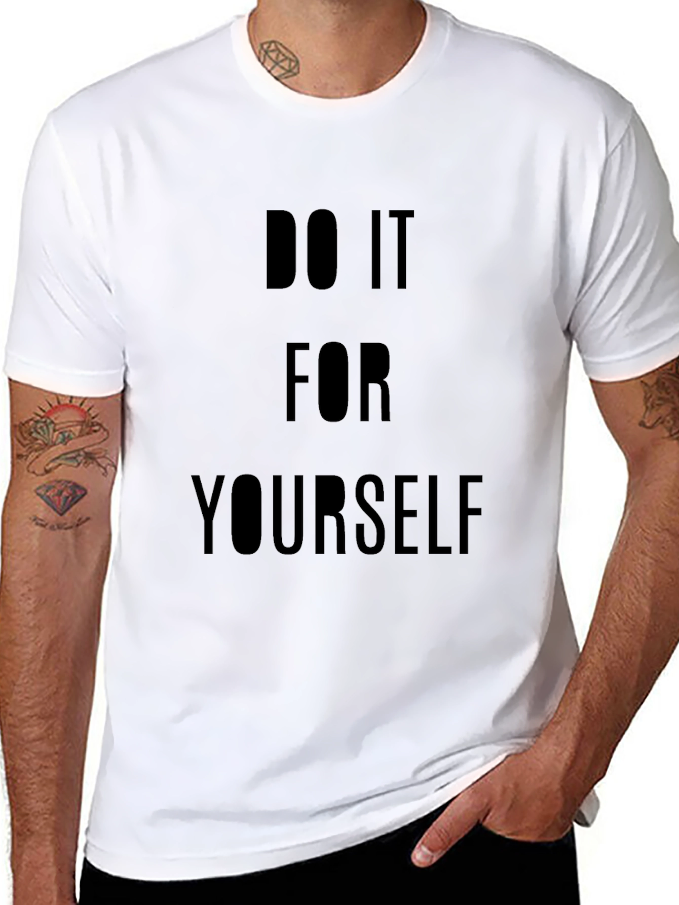 Do It For Yourself Black Graphic Tee