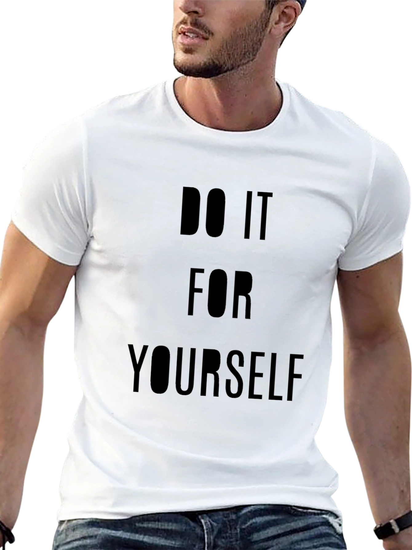 Do It For Yourself Black Graphic Tee