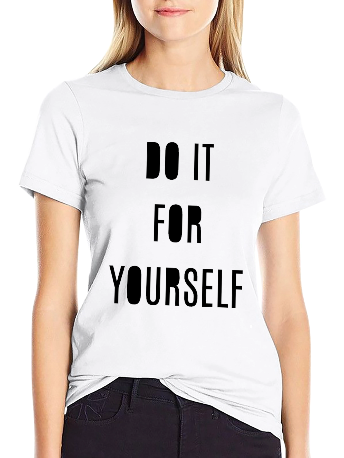 Do It For Yourself Black Graphic Tee