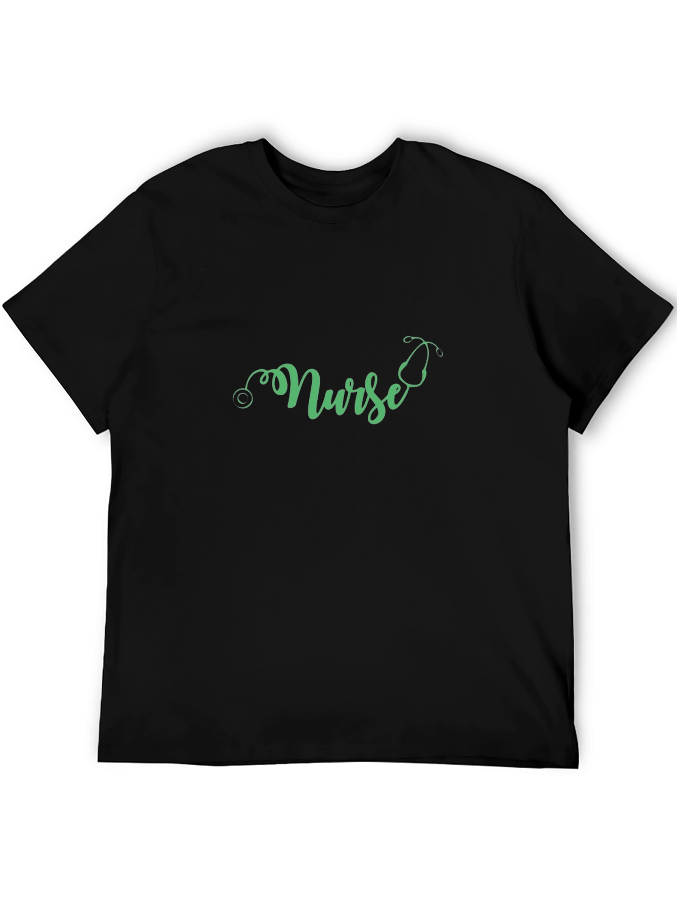 Nurse Stethoscope Graphic Tee - Black T-Shirt