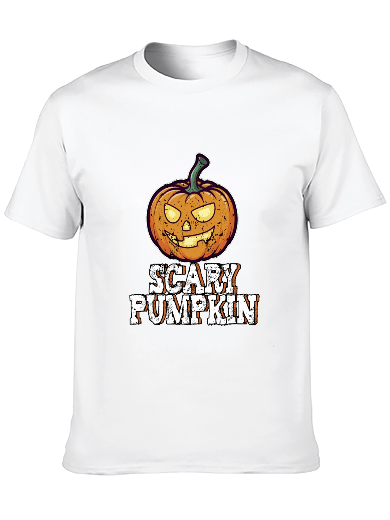 Scary Pumpkin Halloween Graphic Tee Shirt