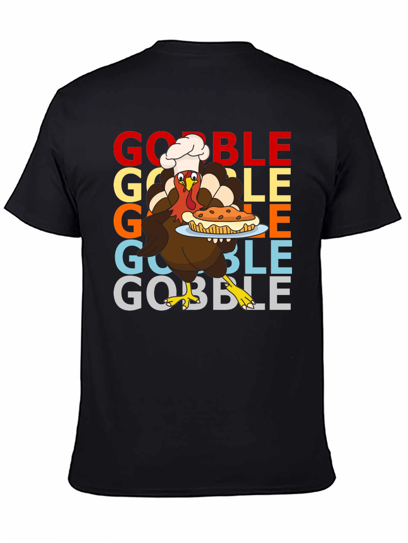 Thanksgiving Turkey Chef T-Shirt - Gobble Pie Festive Tee