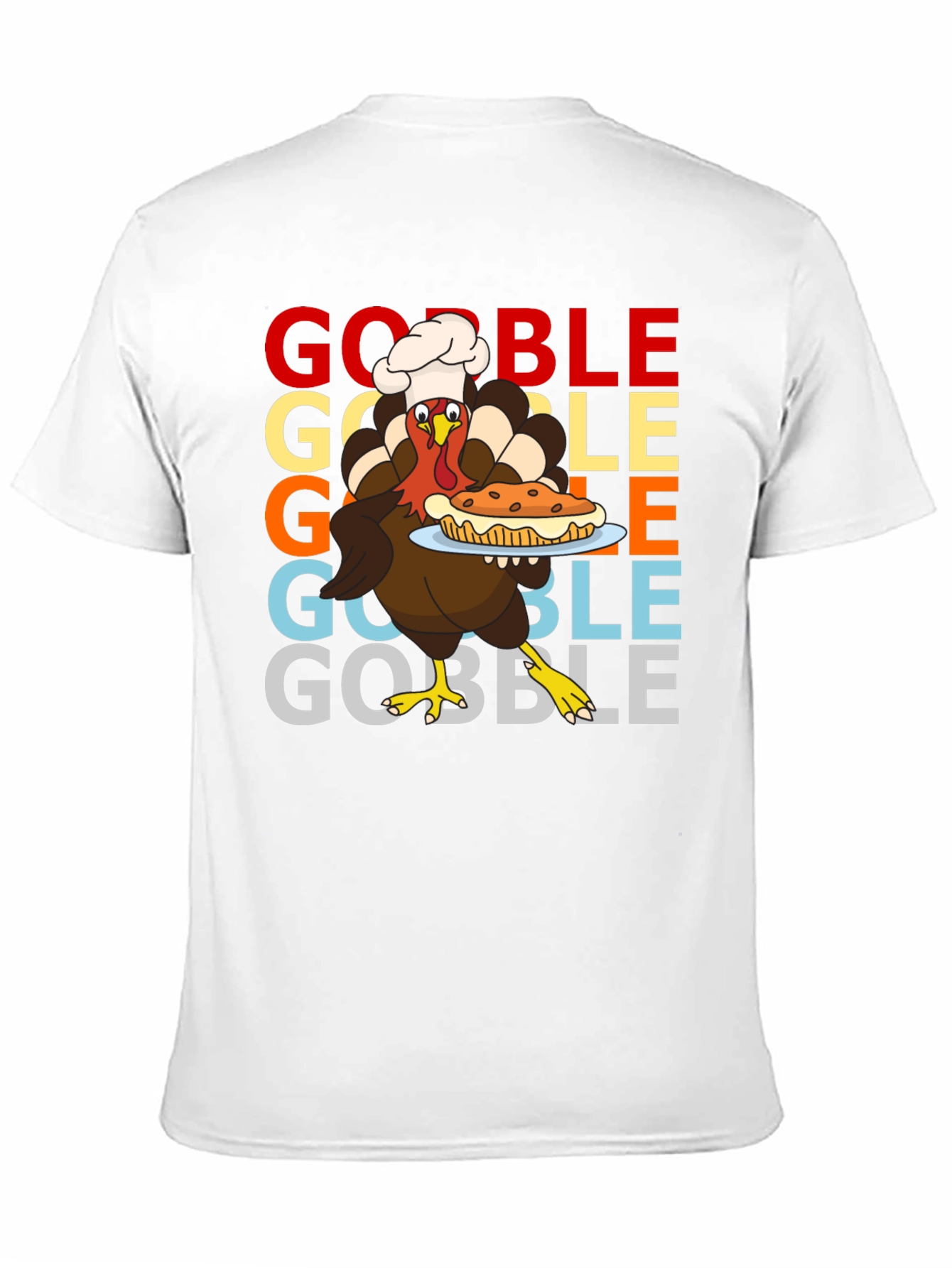 Thanksgiving Turkey Chef T-Shirt - Gobble Pie Festive Tee