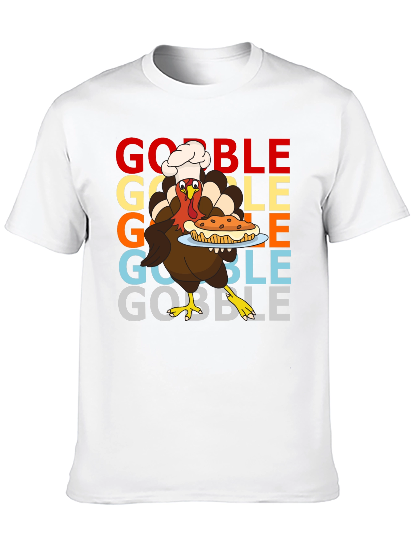 Thanksgiving Turkey Chef T-Shirt - Gobble Pie Festive Tee