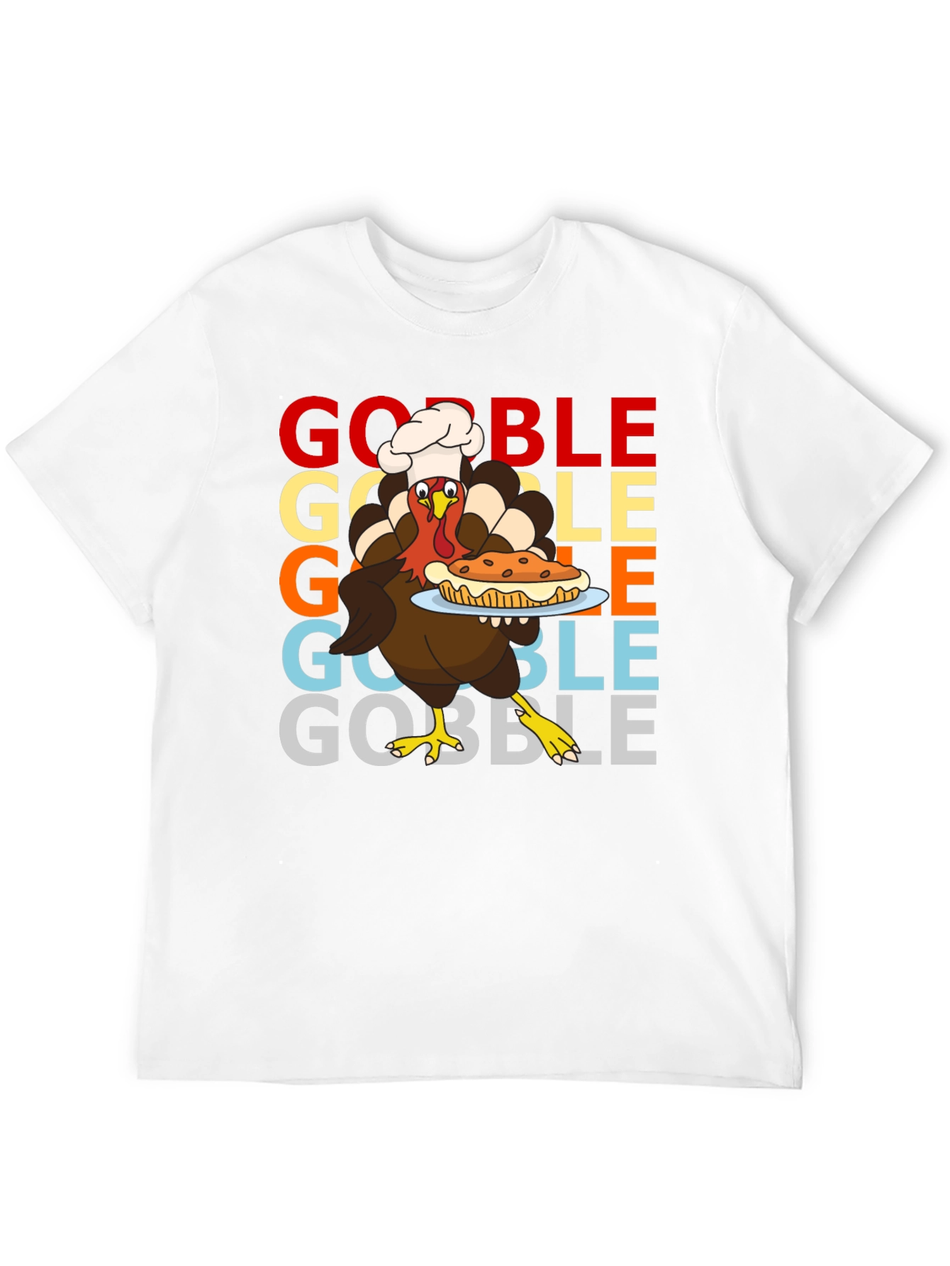 Thanksgiving Turkey Chef T-Shirt - Gobble Pie Festive Tee