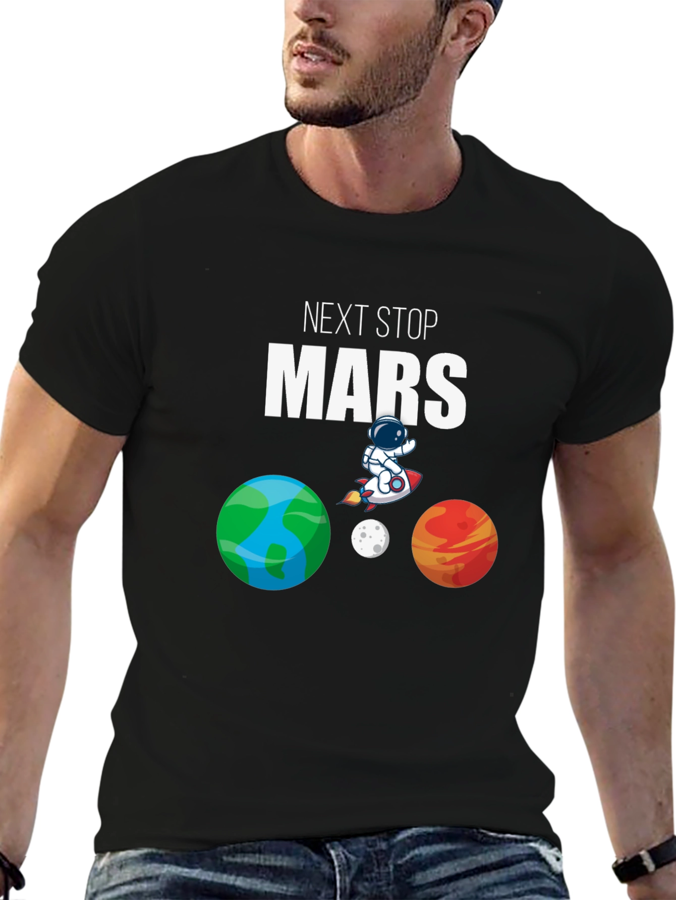 Next Stop Mars T-Shirt - Space Adventure Tee