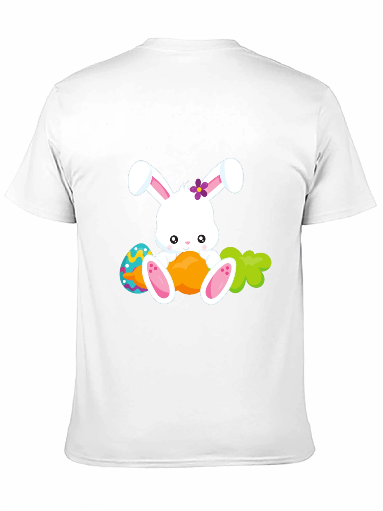 Cute Easter Bunny Graphic Tee - Black
