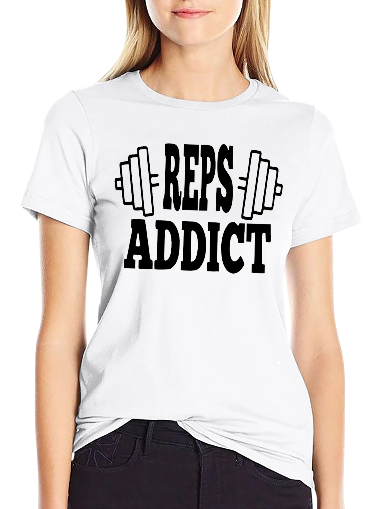 Reps Addict Black T-Shirt - Gym & Fitness Apparel