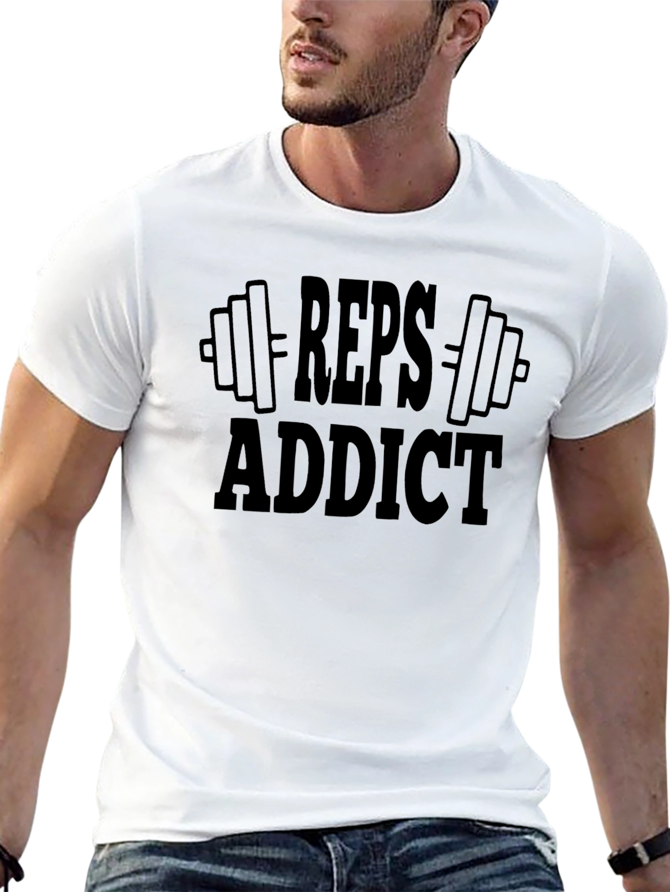 Reps Addict Black T-Shirt - Gym & Fitness Apparel