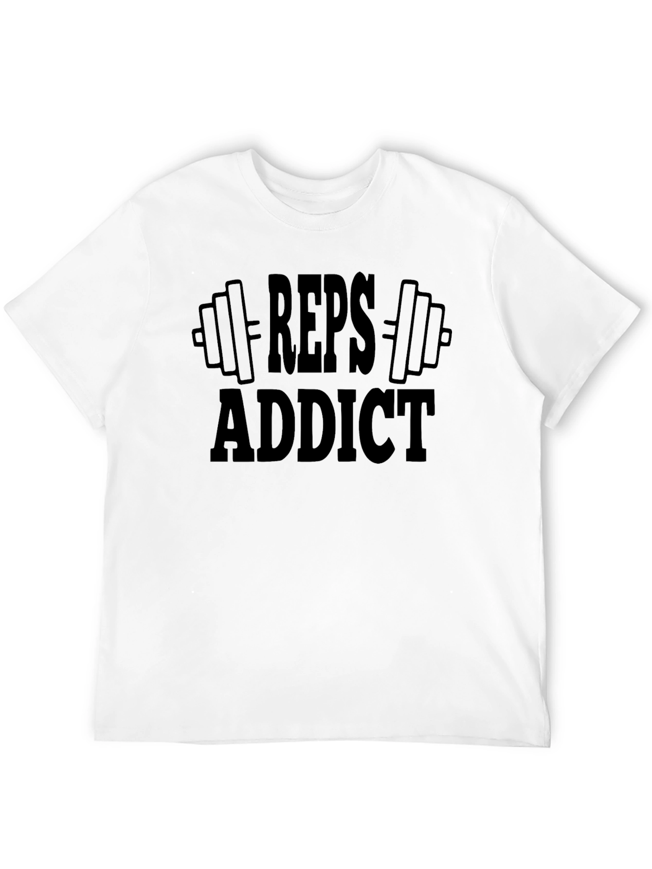 Reps Addict Black T-Shirt - Gym & Fitness Apparel
