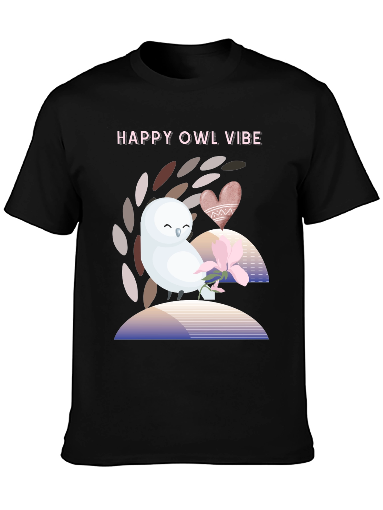 Happy Owl Vibe Graphic T-Shirt - Unisex
