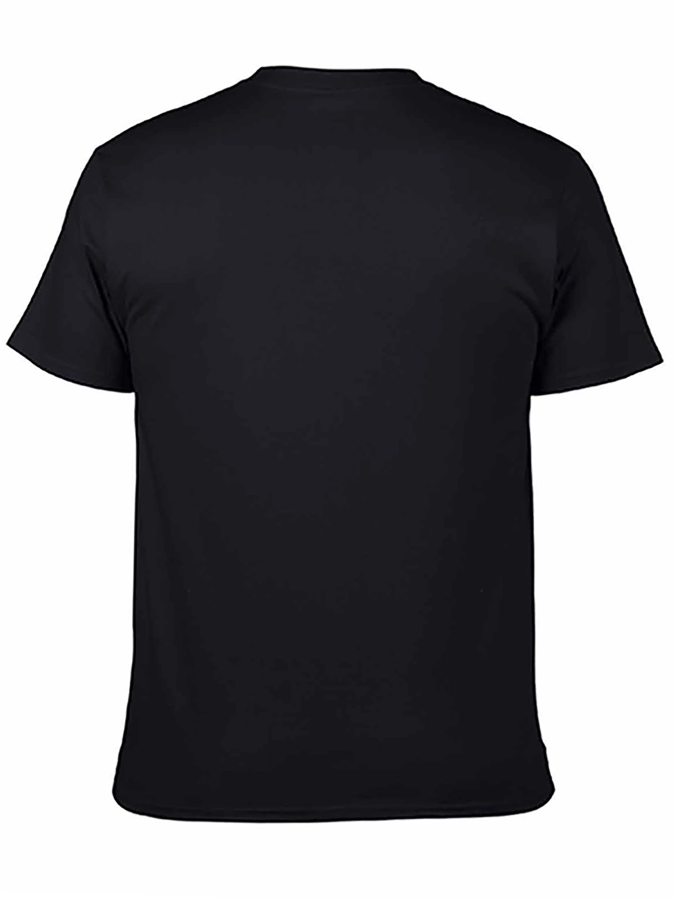 Mens Solid Black Casual T-Shirt