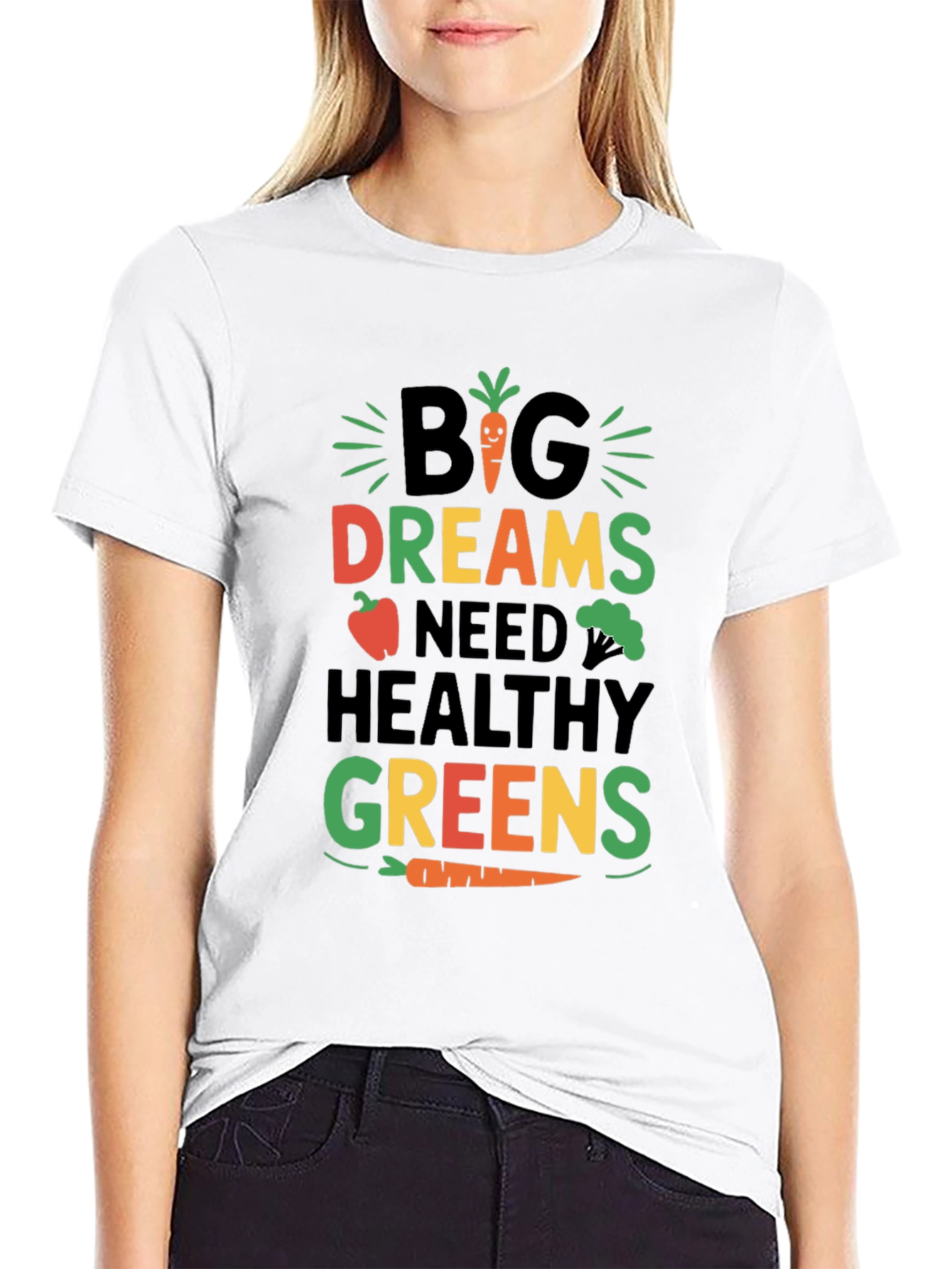 Big Dreams Healthy Greens Graphic T-Shirt