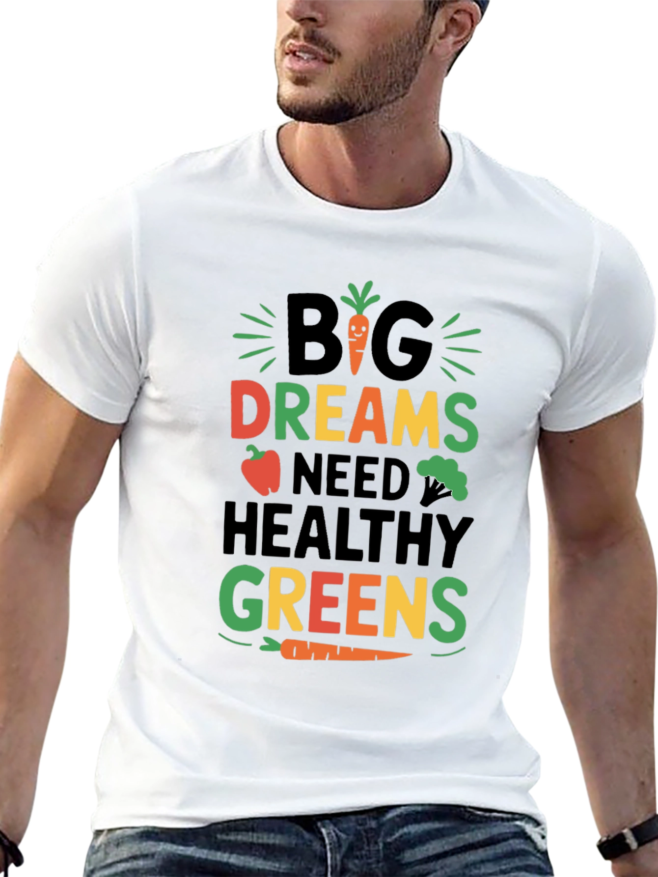 Big Dreams Healthy Greens Graphic T-Shirt