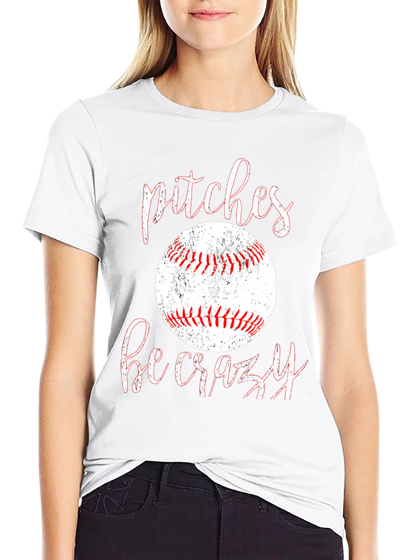 Pitches Be Crazy Baseball Graphic Tee