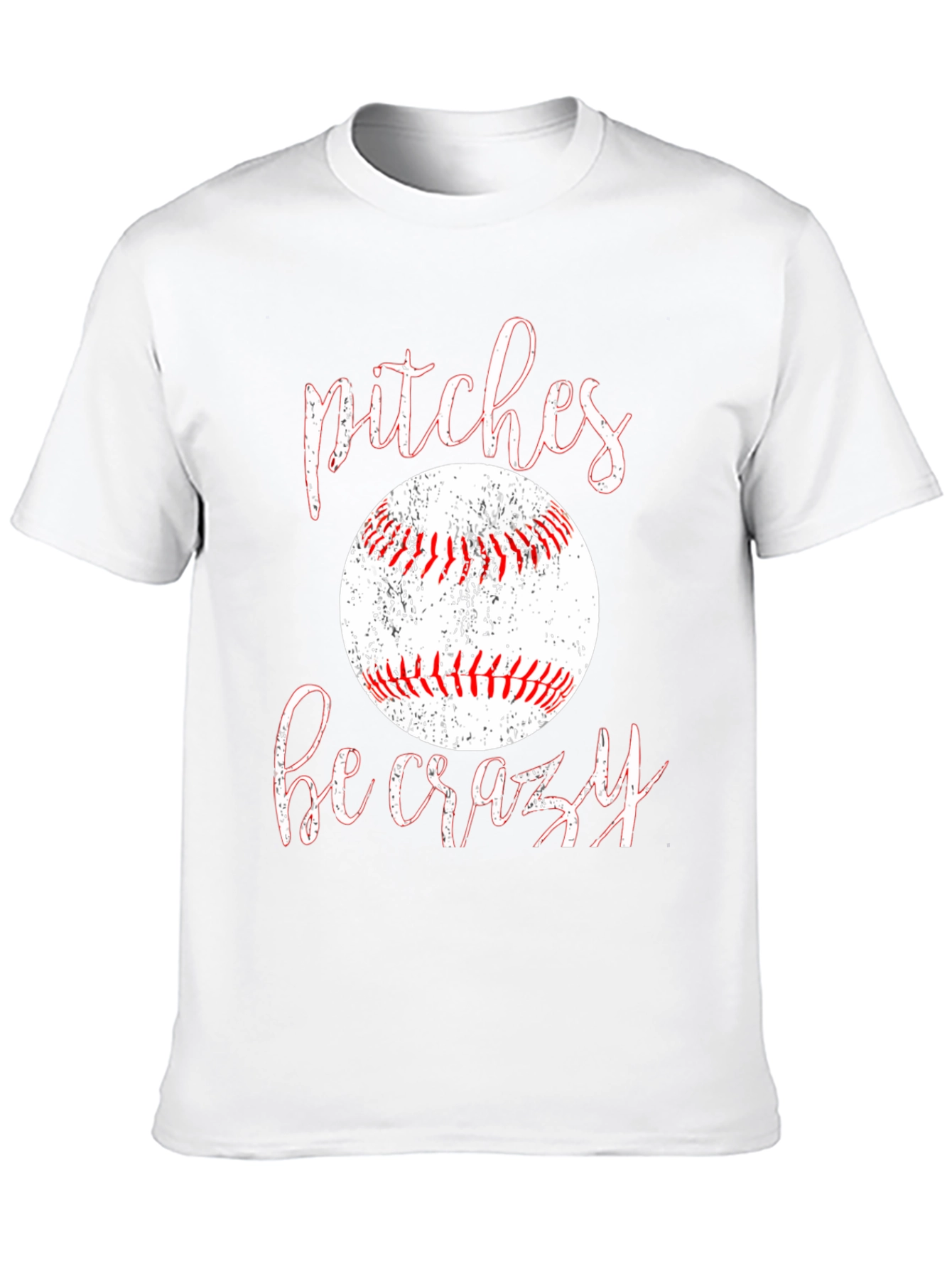 Pitches Be Crazy Baseball Graphic Tee