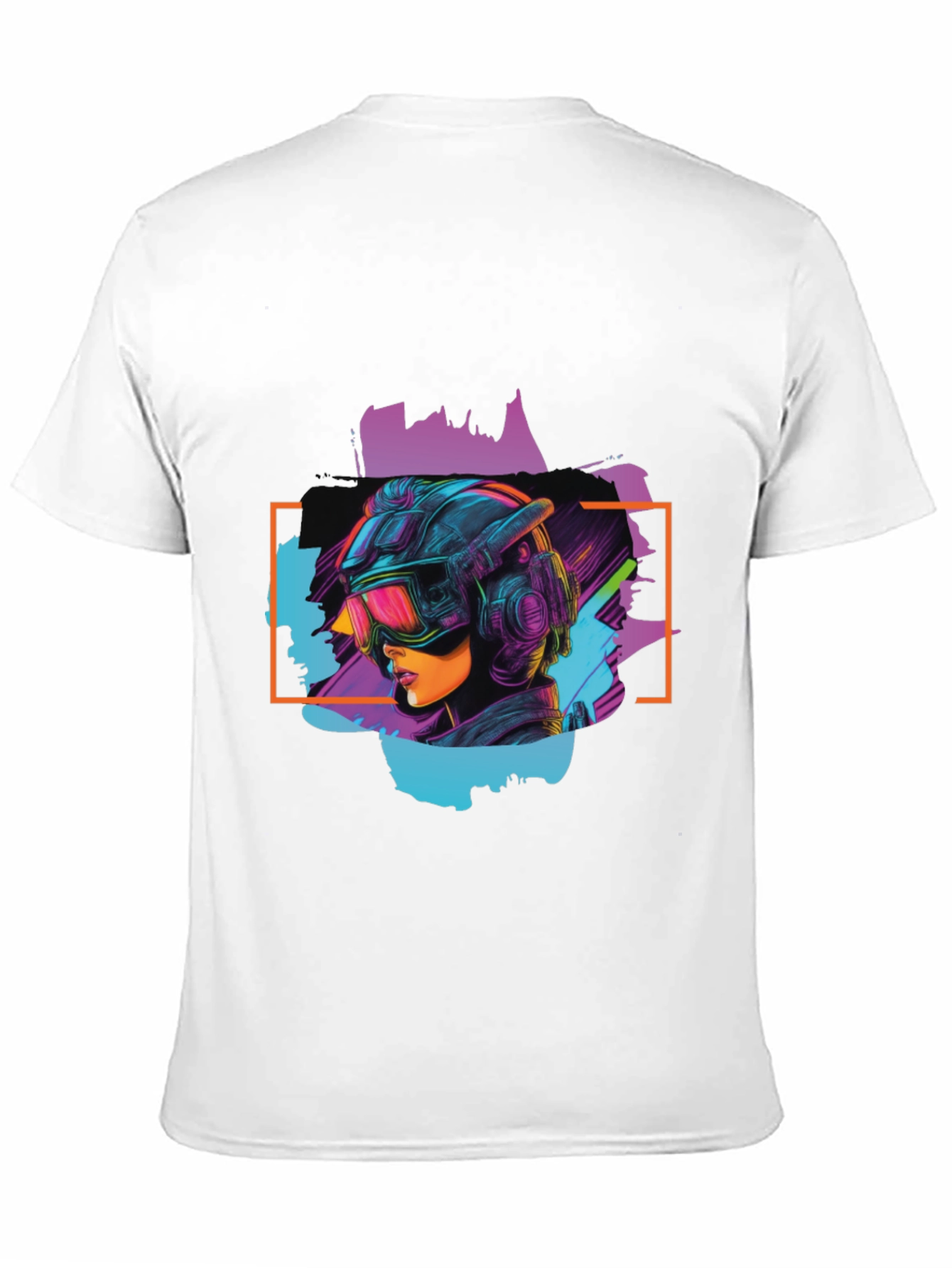 Cyberpunk Girl Black T-Shirt