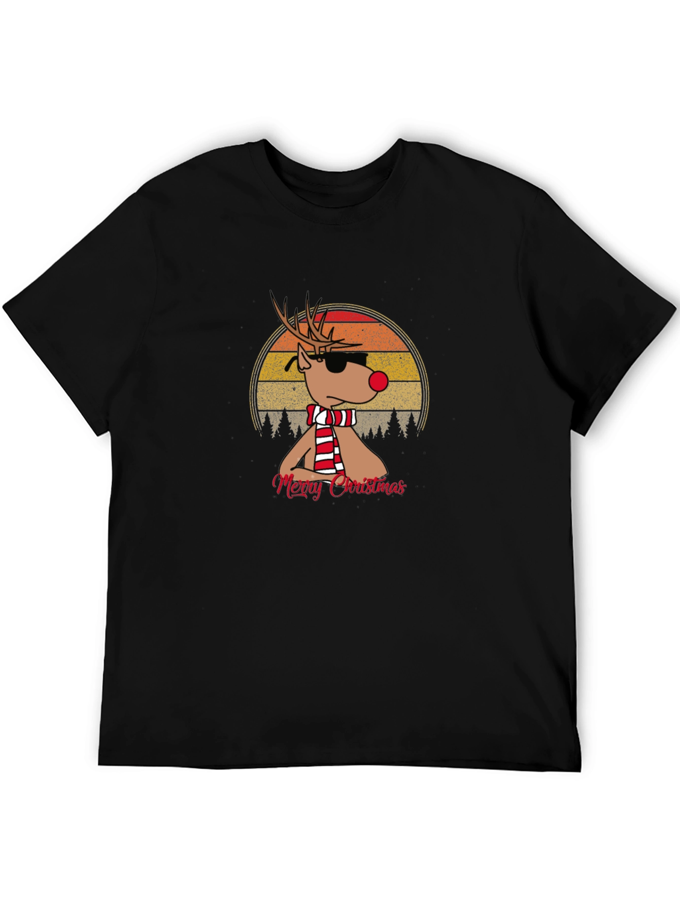 Cool Christmas Reindeer Graphic Tee