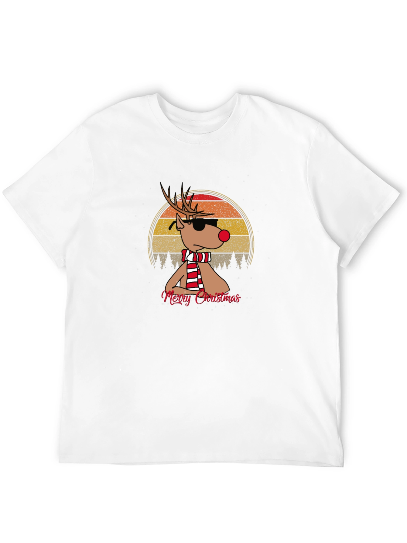 Cool Christmas Reindeer Graphic Tee