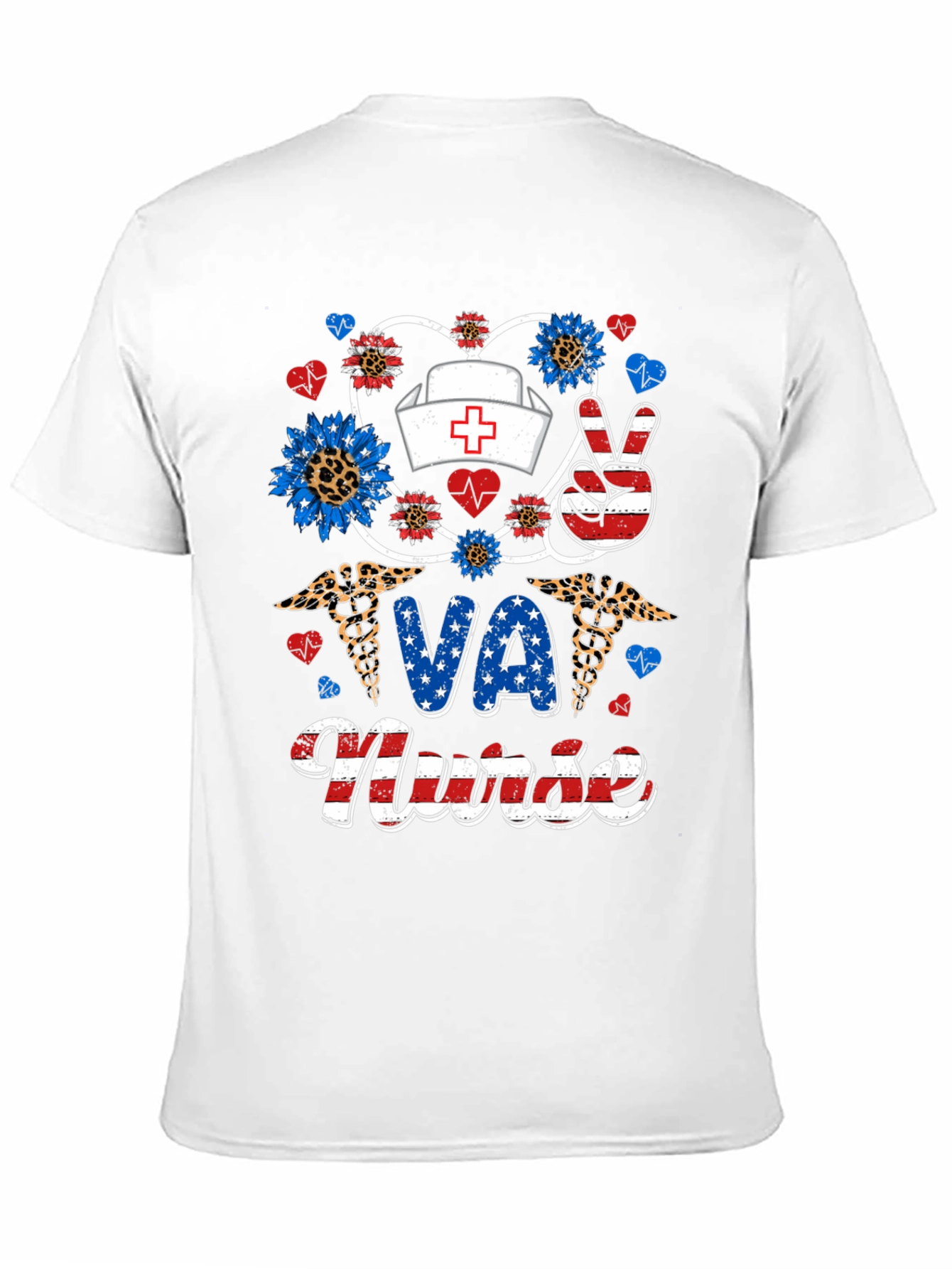 VA Nurse Patriotic Graphic T-Shirt