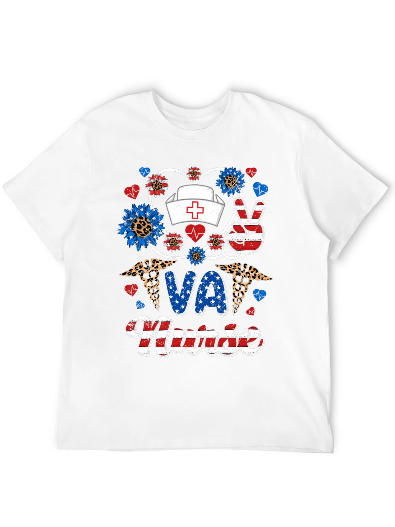 VA Nurse Patriotic Graphic T-Shirt