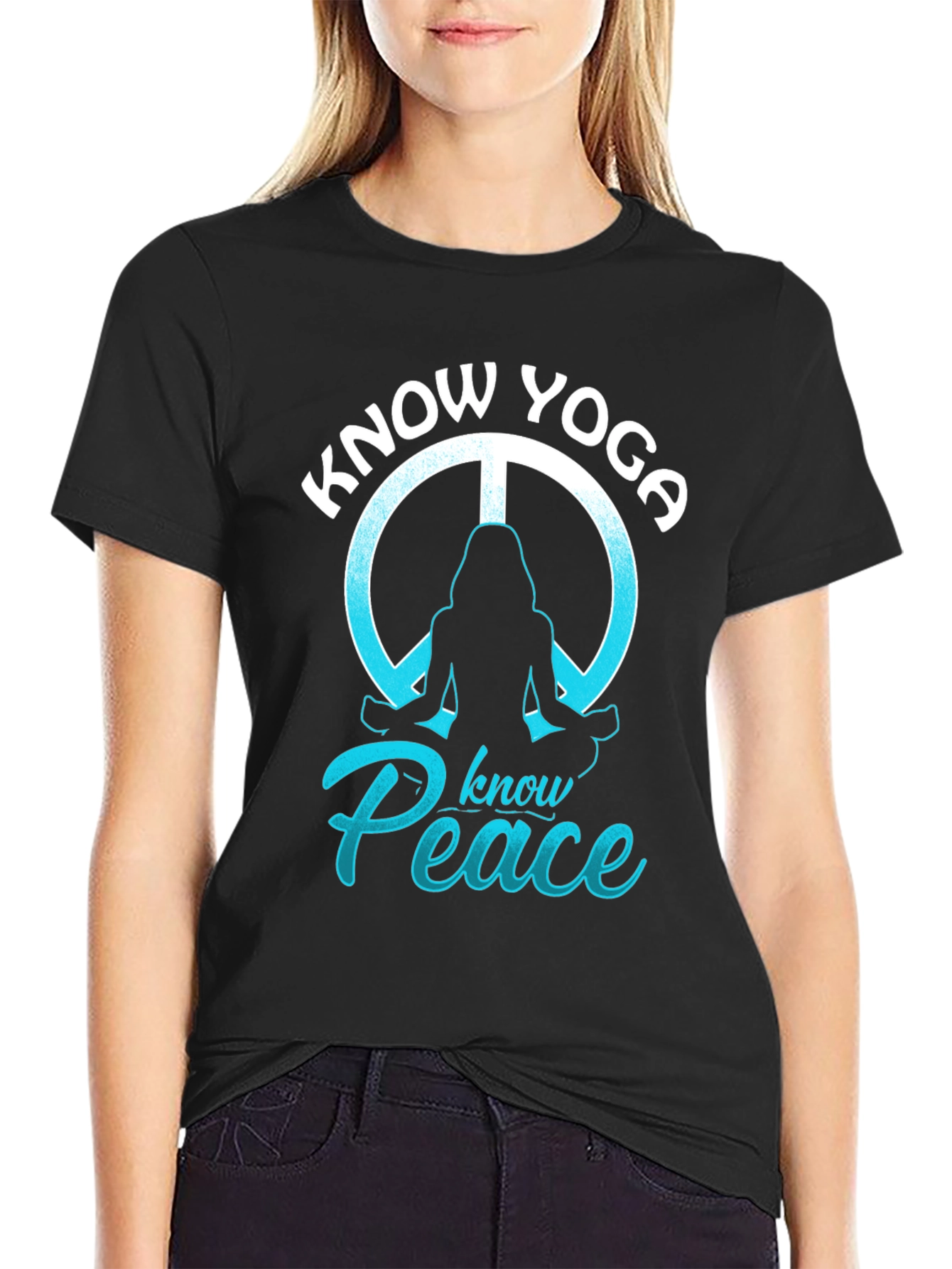 Know Yoga Know Peace Graphic T-Shirt