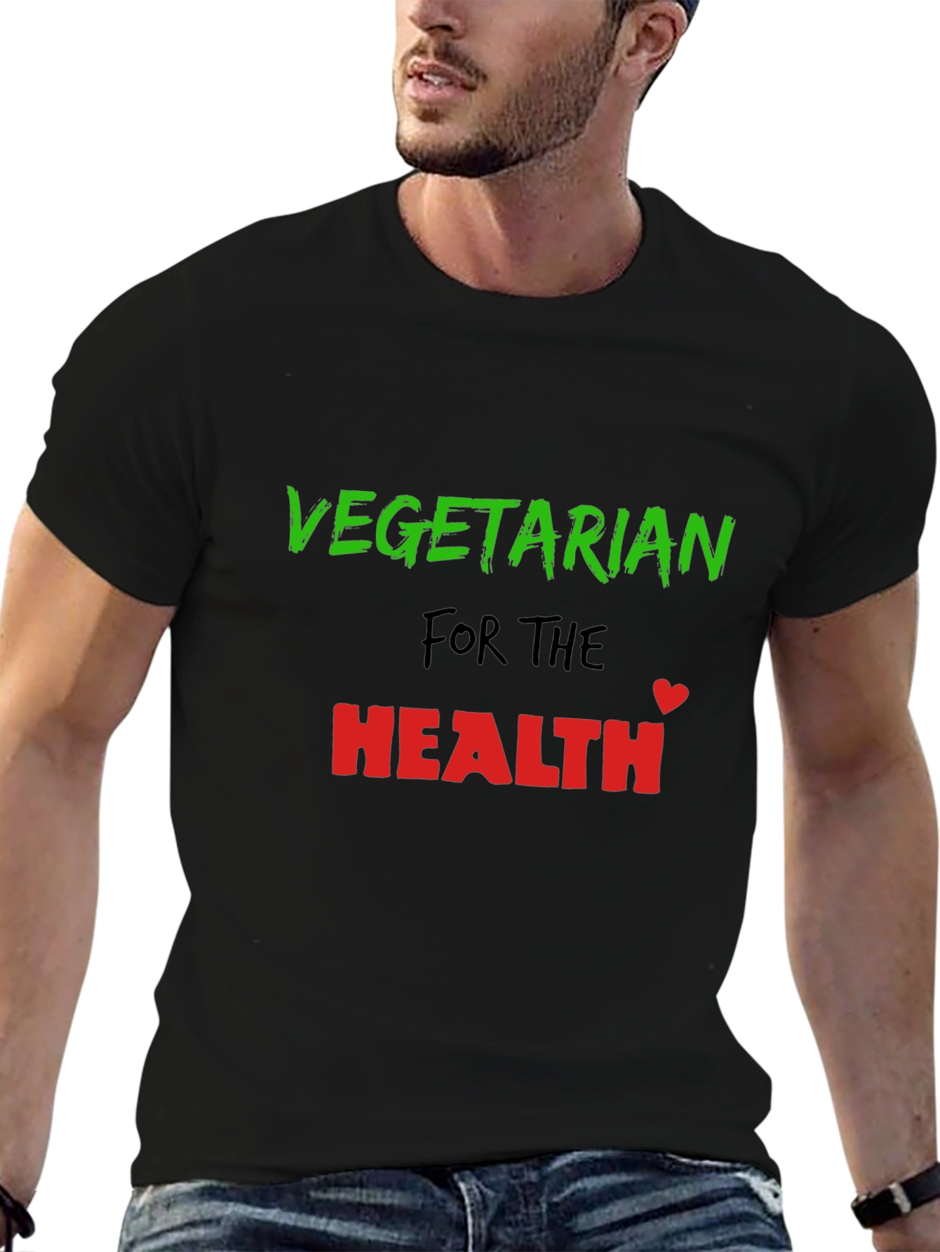 Vegetarian for the Health T-Shirt Stylish Comfort