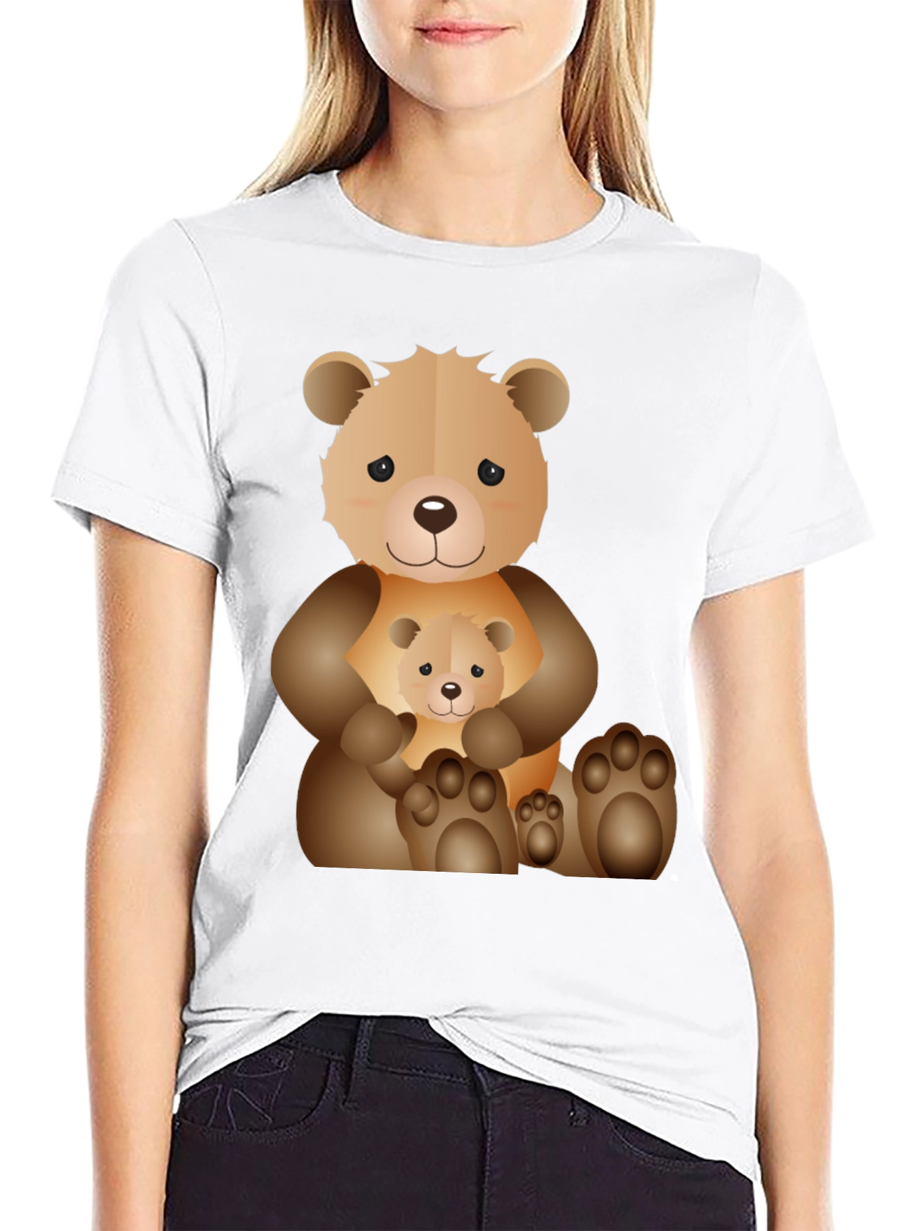 Cute Teddy Bear Graphic T-Shirt