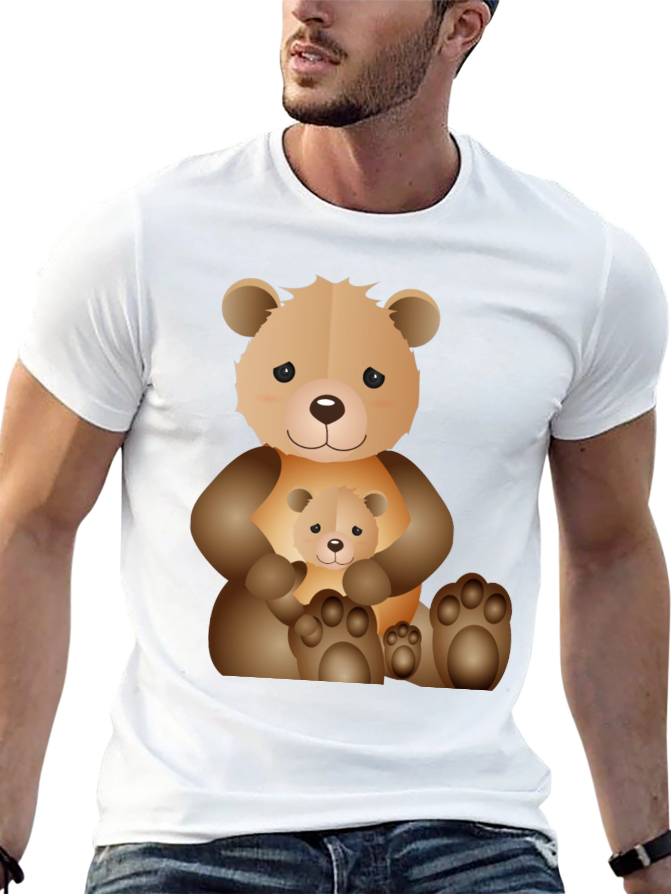 Cute Teddy Bear Graphic T-Shirt