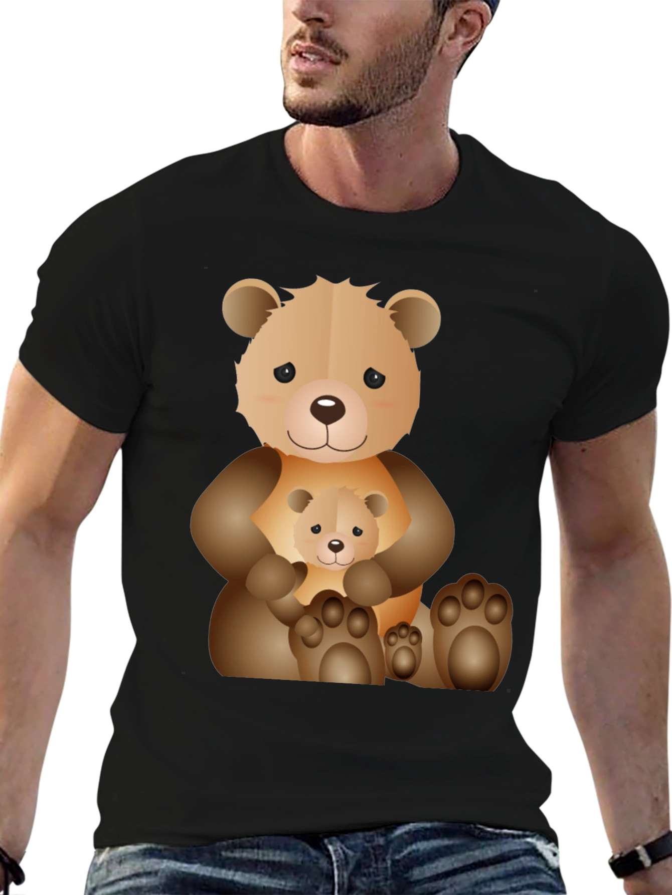 Cute Teddy Bear Graphic T-Shirt