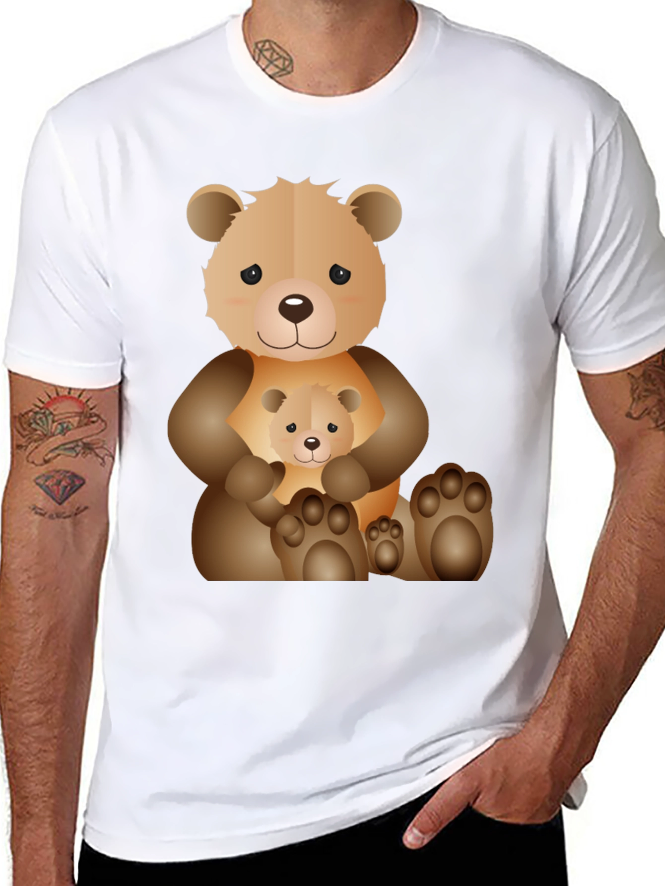 Cute Teddy Bear Graphic T-Shirt