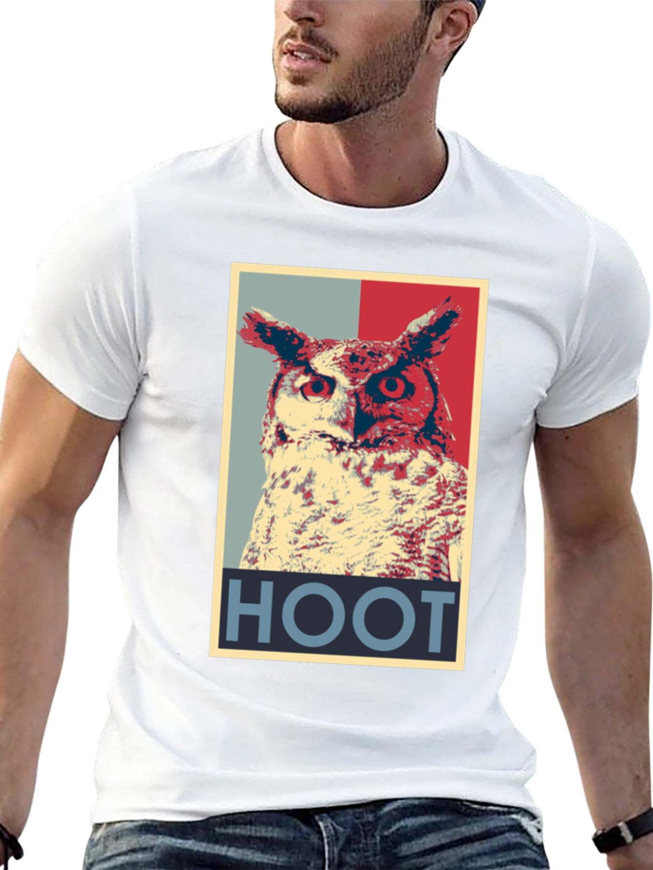 Hoot Owl Graphic Tee - Mens Black T-Shirt