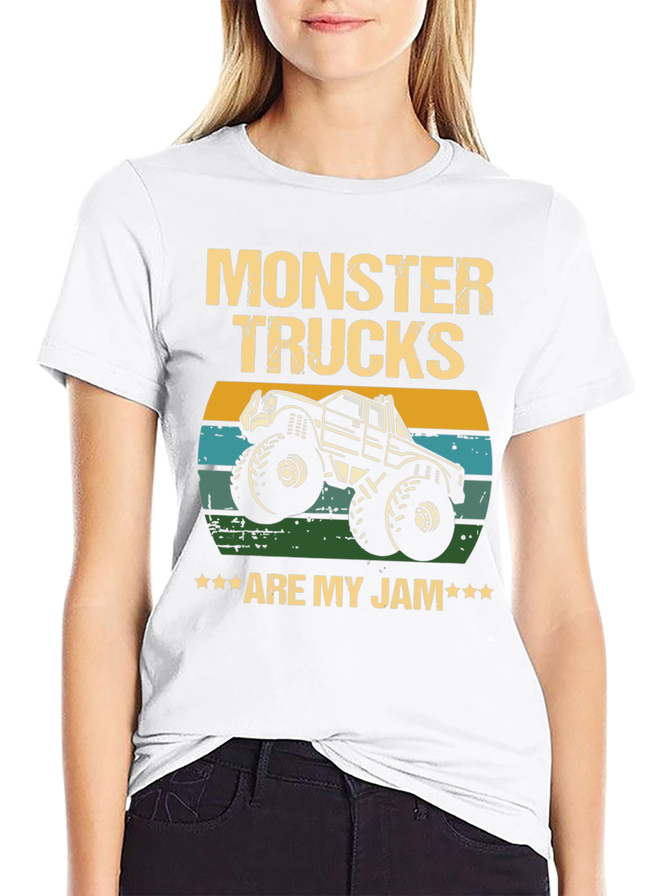 Monster Trucks Are My Jam Black T-Shirt