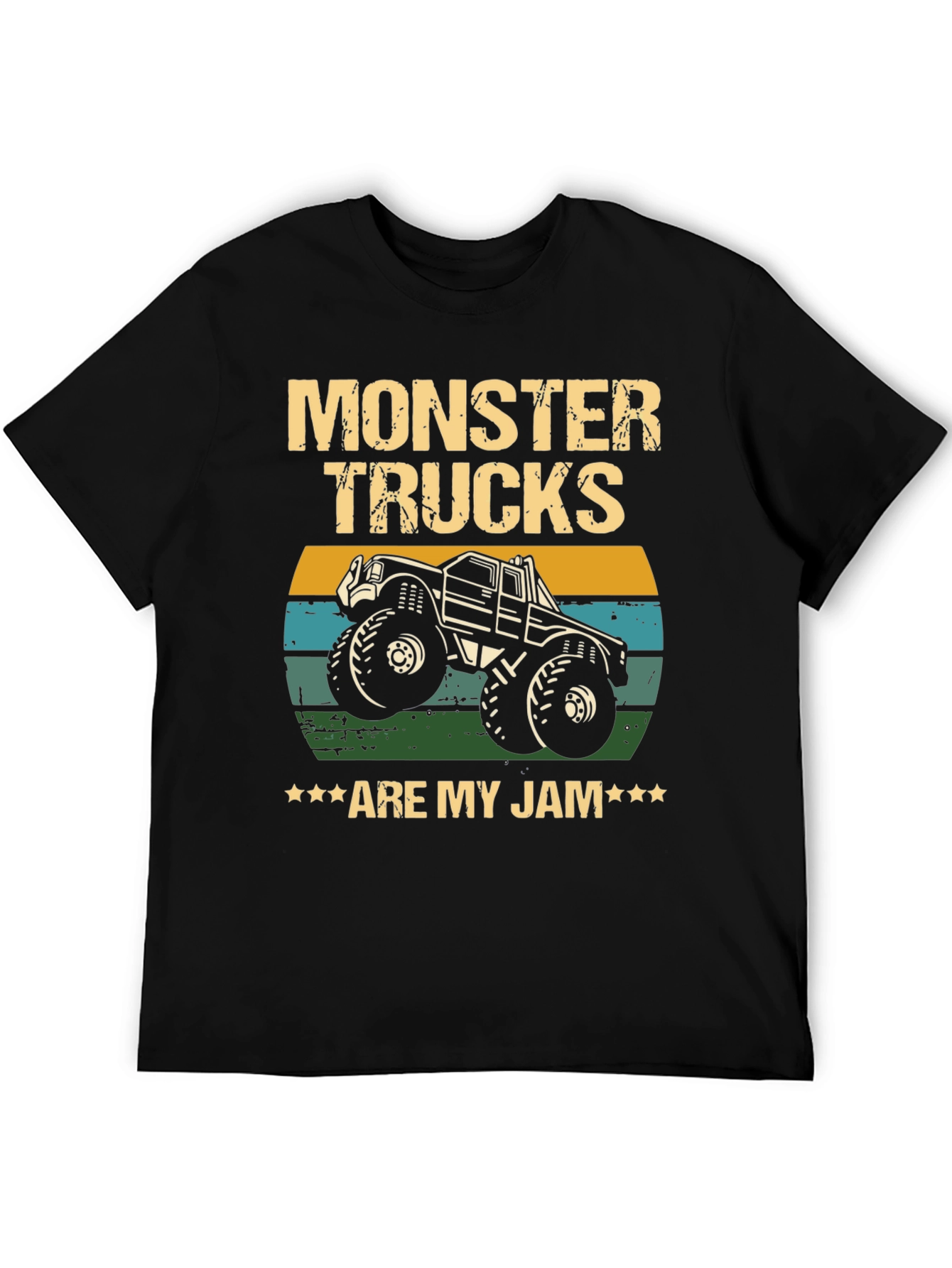 Monster Trucks Are My Jam Black T-Shirt