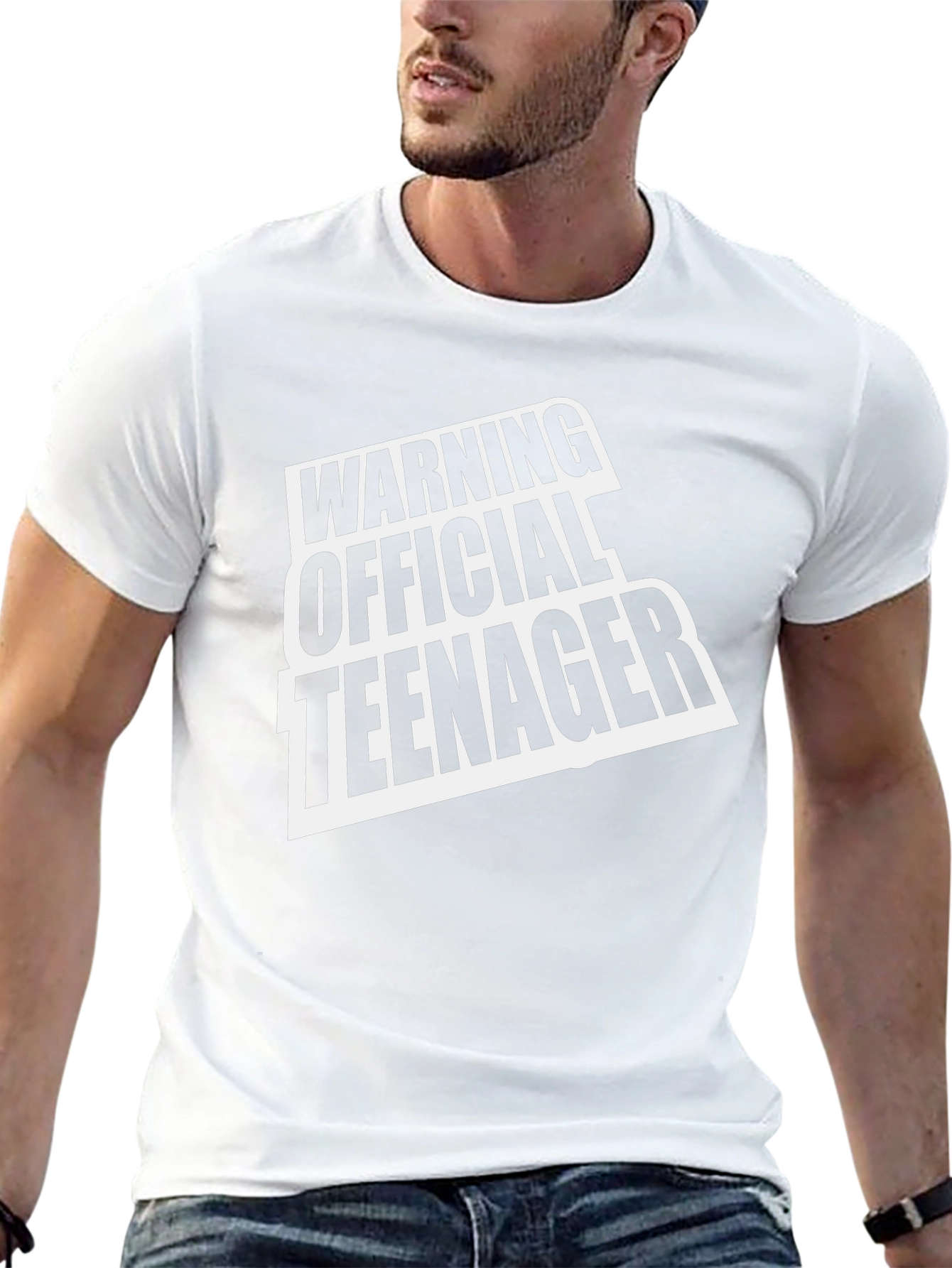 Warning Official Teenager Black T-Shirt
